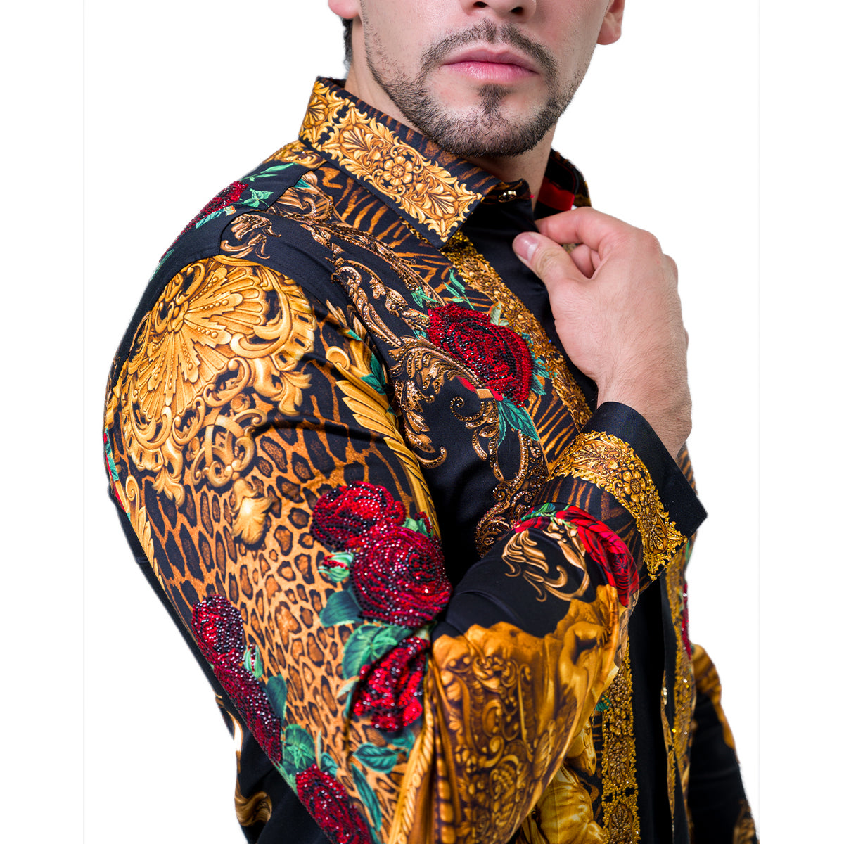 CAMISA MANGA LARGA BARABAS 3SPR418BLKGLD