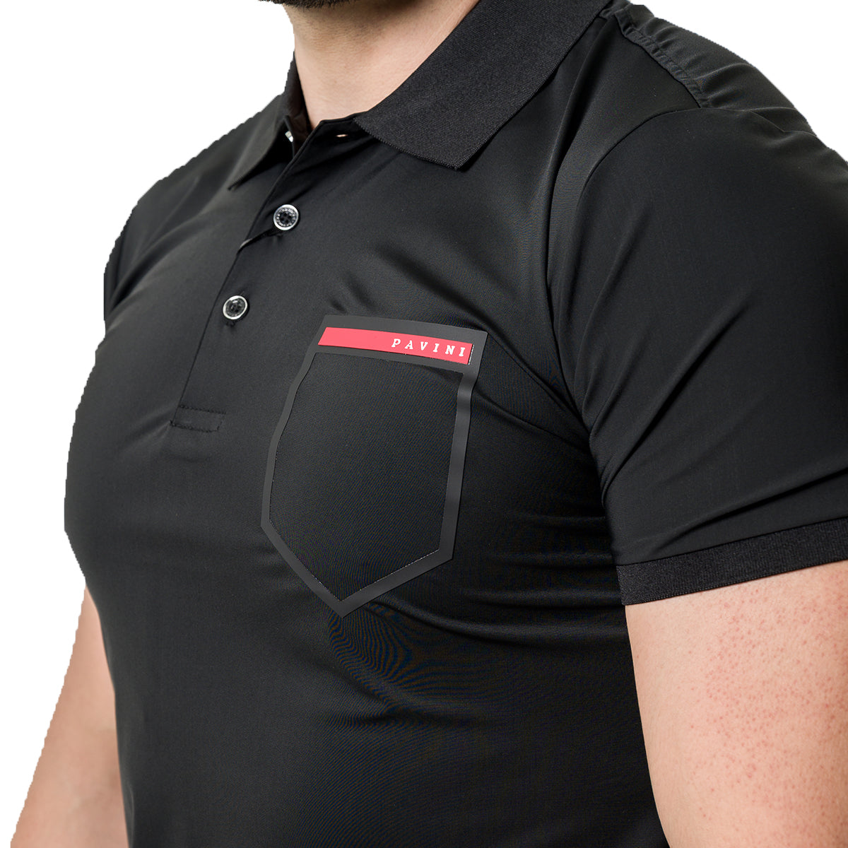 PLAYERA PAVINI BLACK P4006BLACK