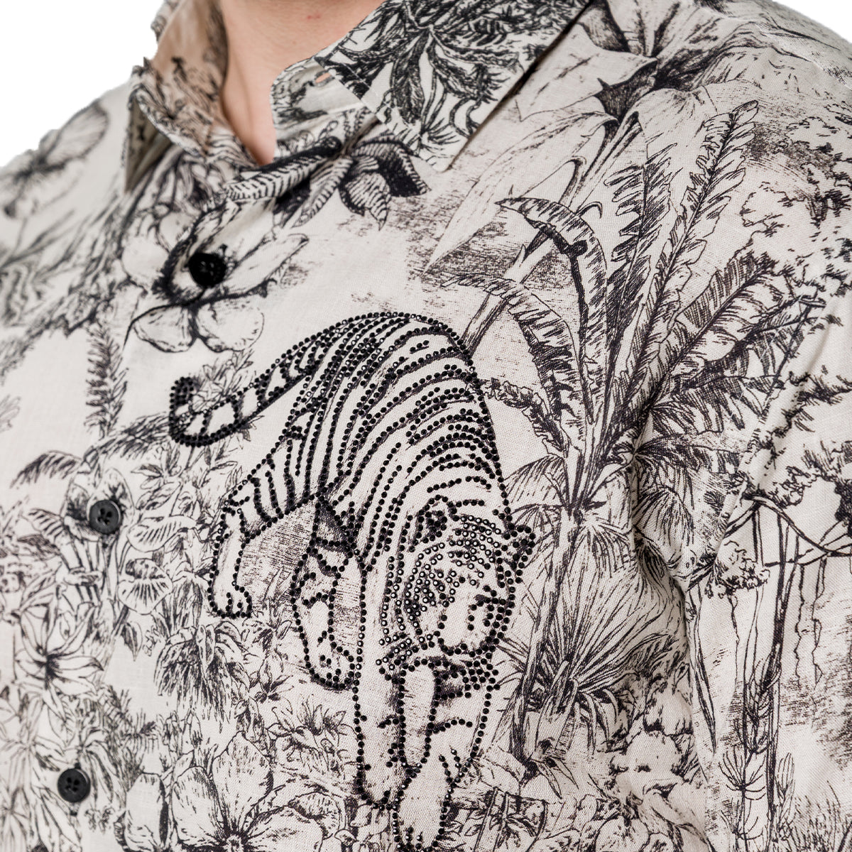 CAMISA MANGA LARGA BARABAS WHITE 4B73BLACKWHITE