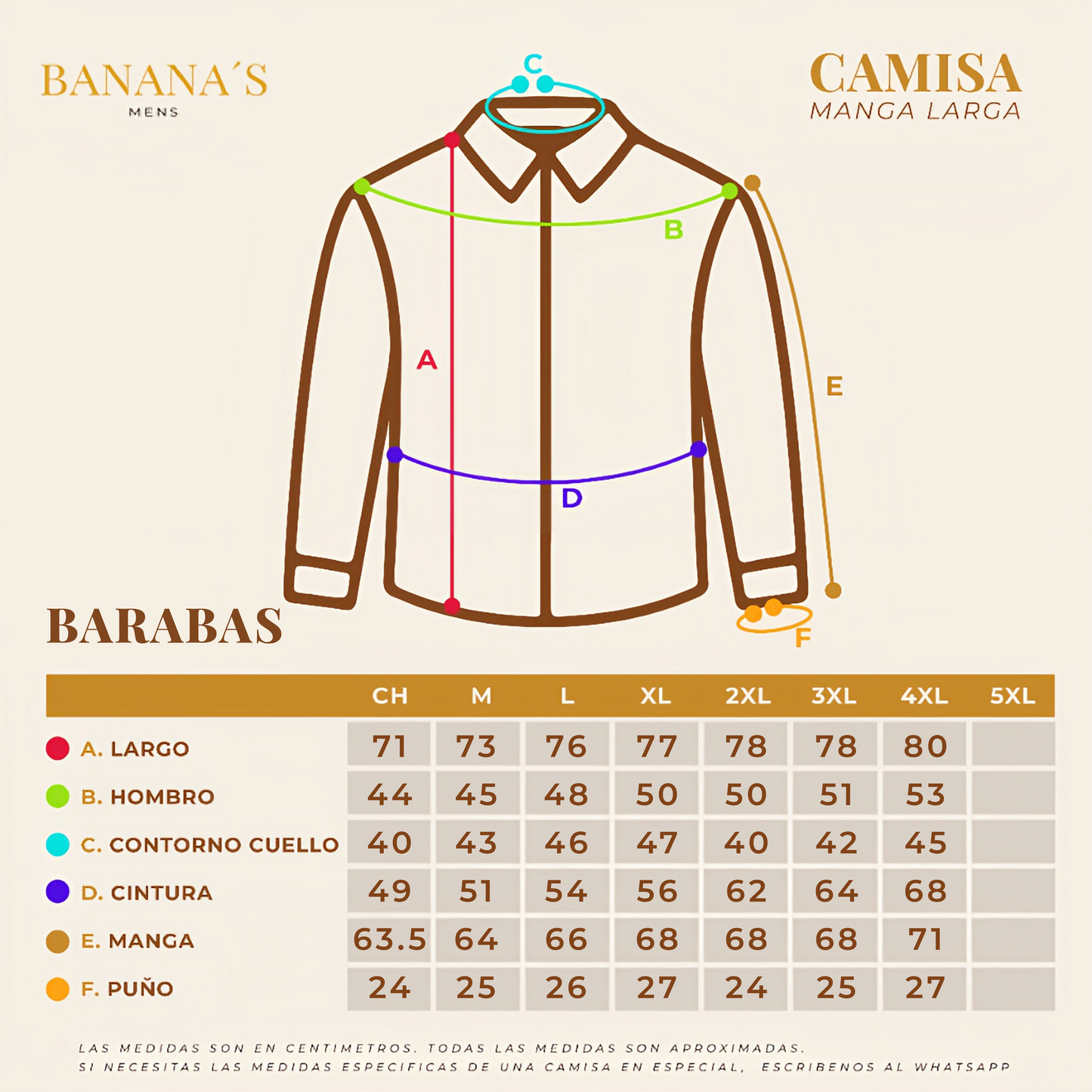 CAMISA MANGA LARGA BARABAS MULTI 5SPR12MULTI