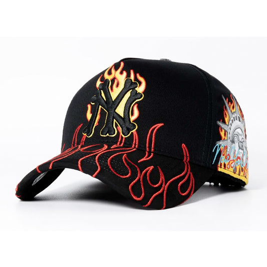 GORRA CASH ONLY NEW YORK FLAMES RED