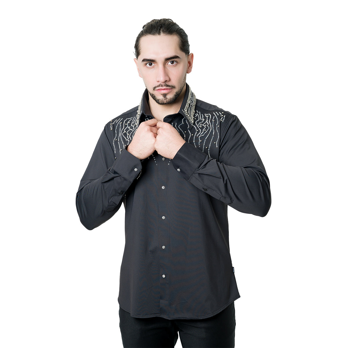 CAMISA MANGA LARGA BARABAS BLACK SILVER 5BR03BLACKSILVER