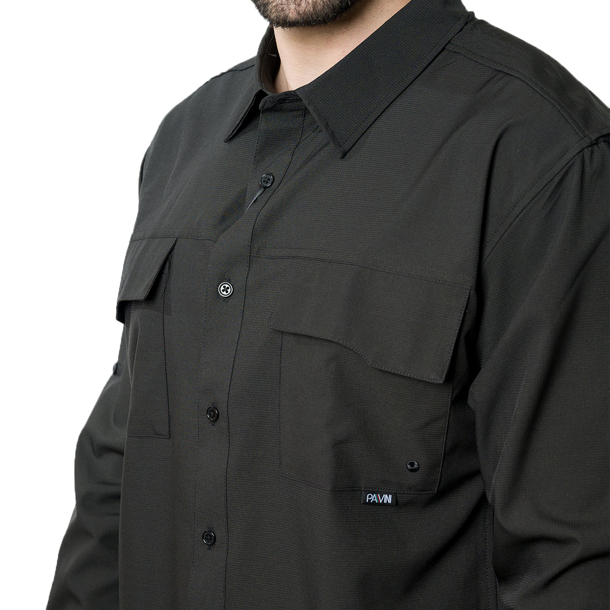 CAMISA MANGA LARGA PAVINI BLACK FS1513BLACK