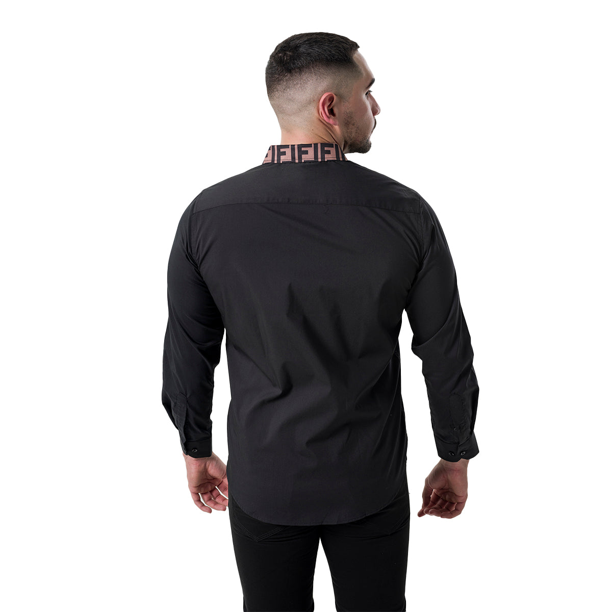 CAMISA MANGA LARGA MODERNO BLACK MJLS111BLACK