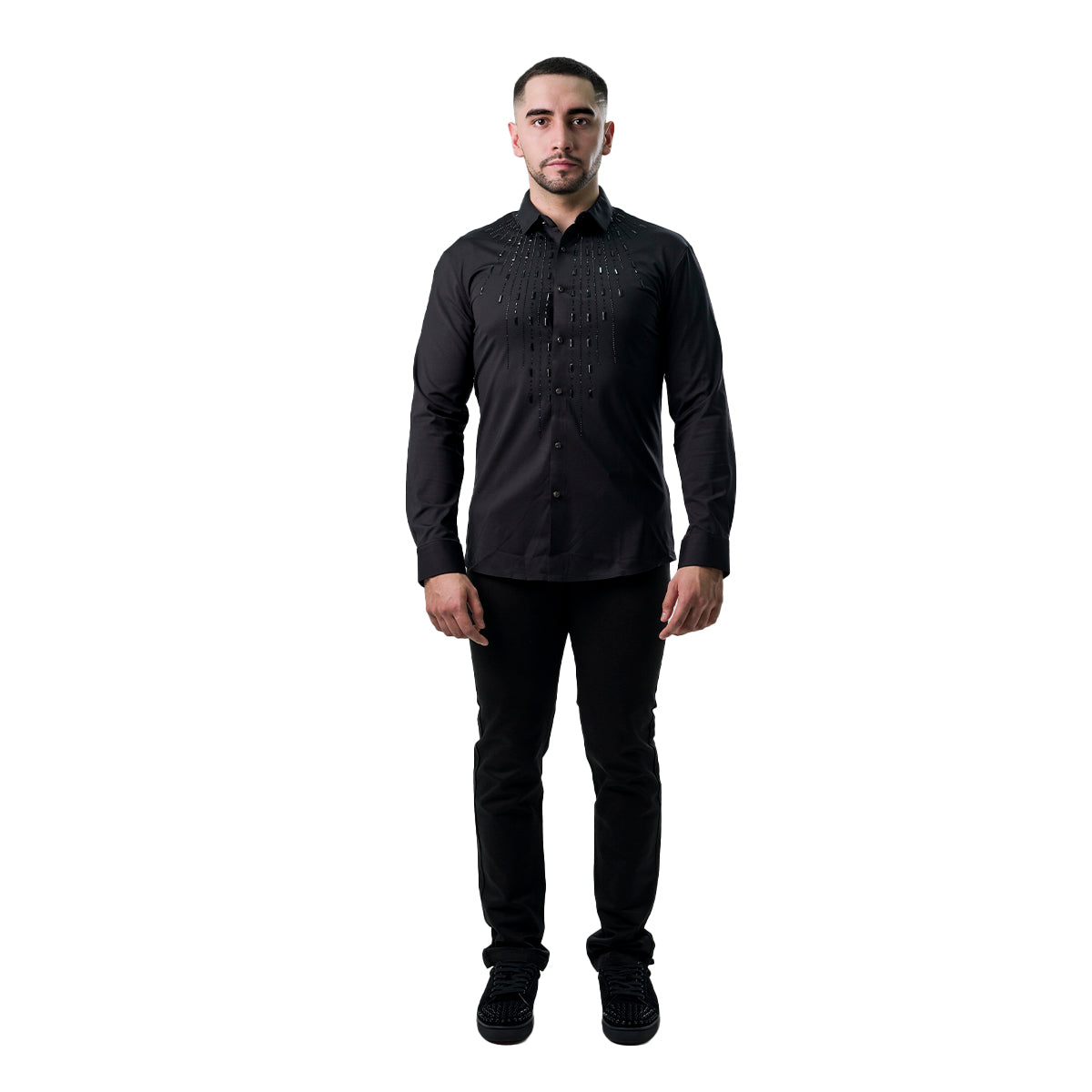 CAMISA MANGA LARGA BAROCCO BLACK B349BLACKBLACK