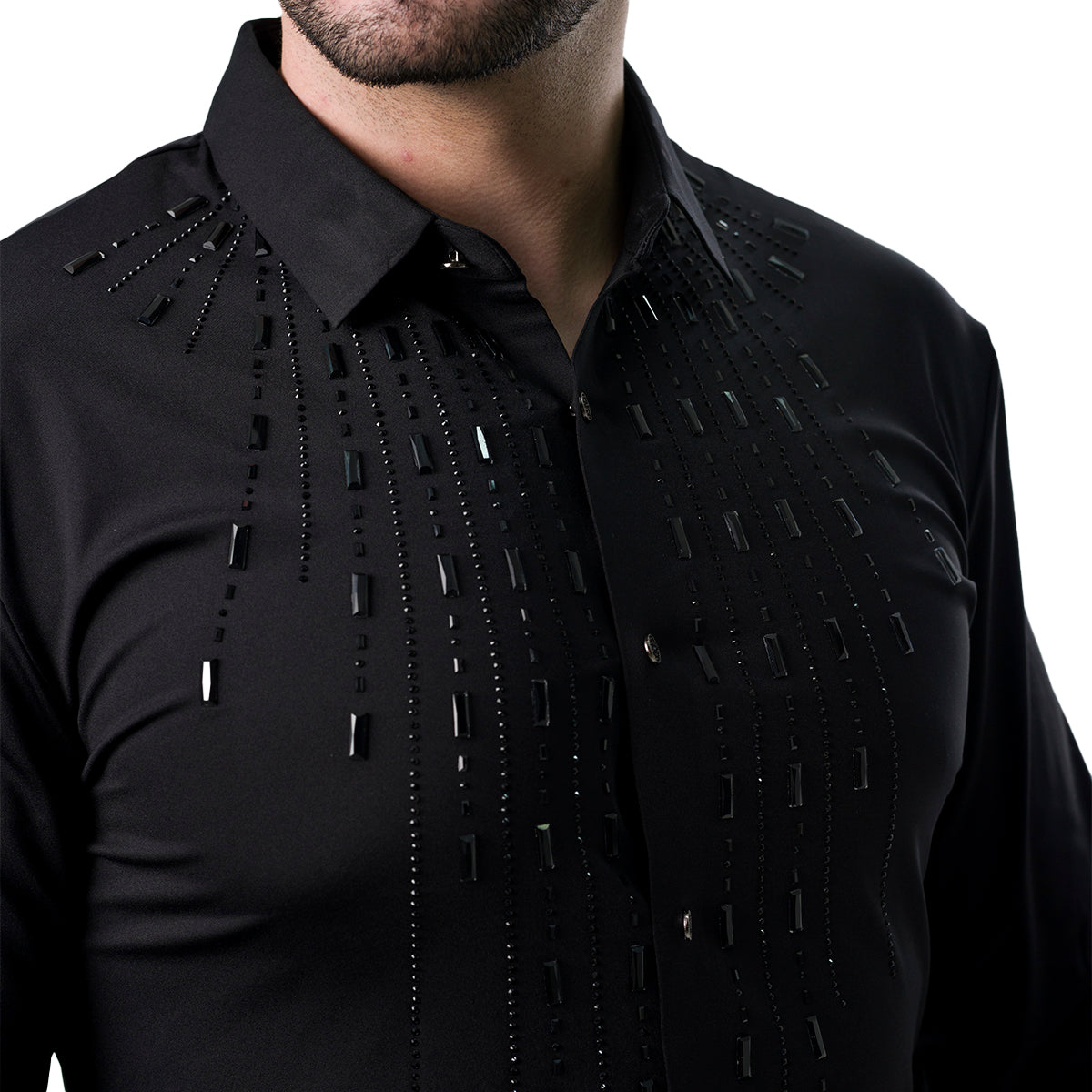 CAMISA MANGA LARGA BAROCCO BLACK B349BLACKBLACK