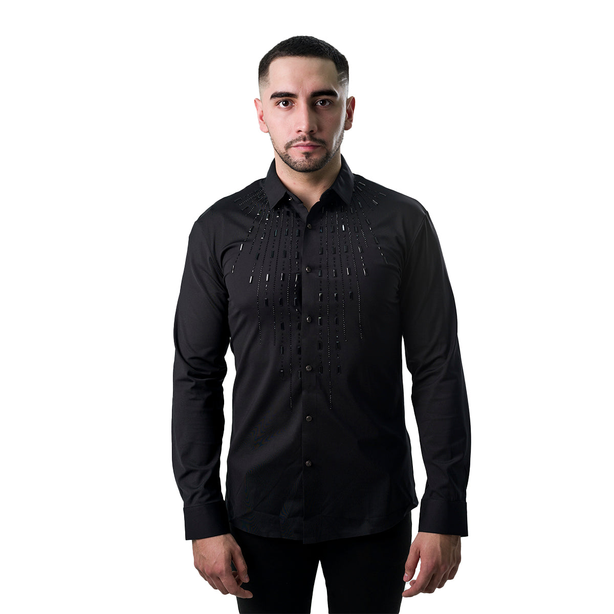 CAMISA MANGA LARGA BAROCCO BLACK B349BLACKBLACK