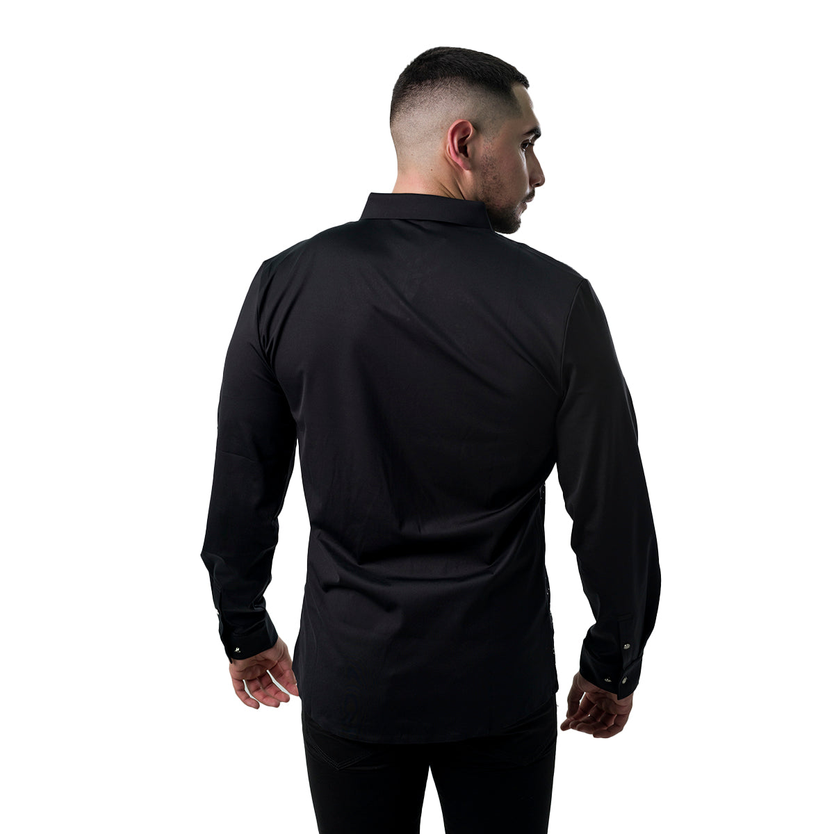 CAMISA MANGA LARGA BAROCCO B553BLACKSILVER