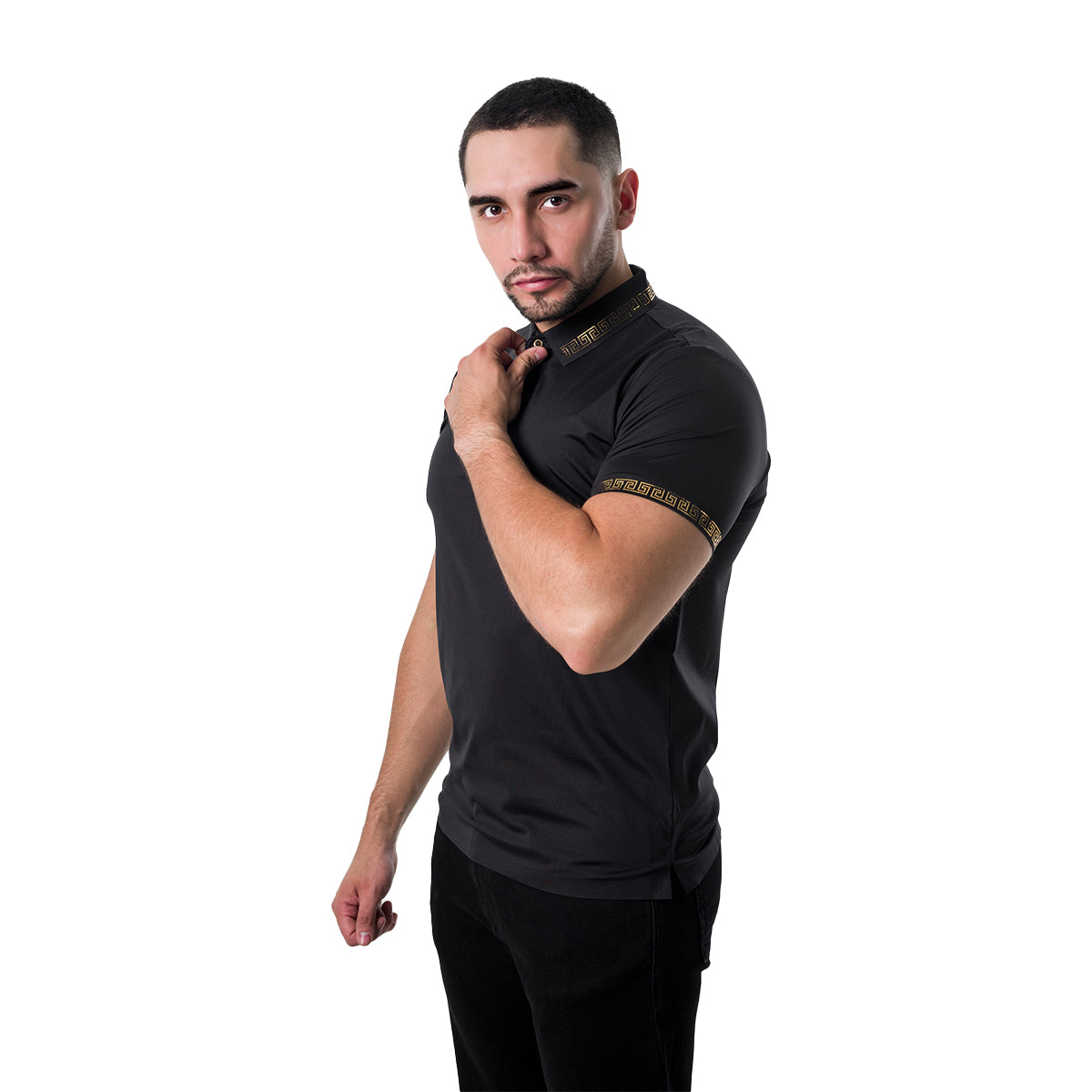 PLAYERA BAROCCO BLACK PS527BLACKGOLD