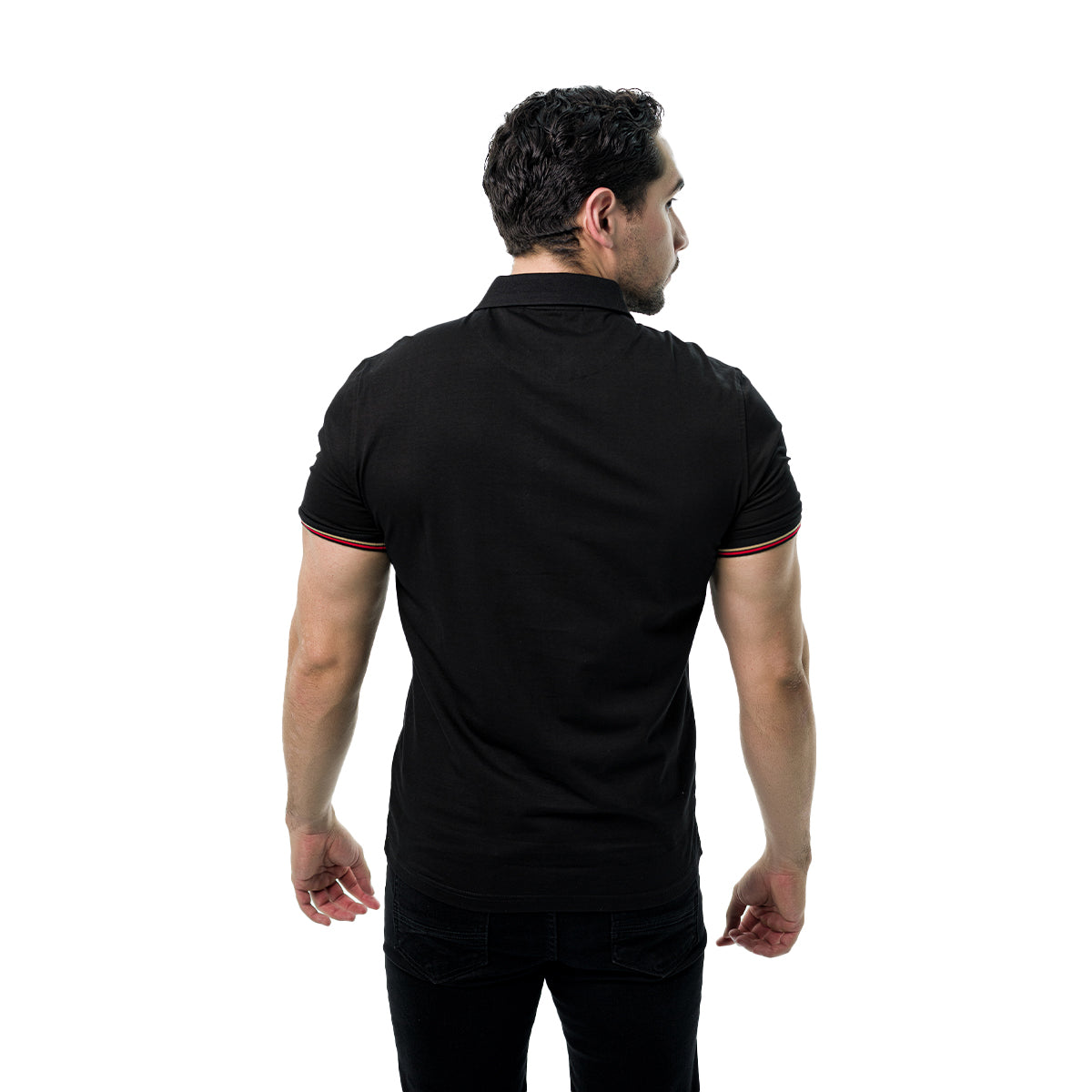 PLAYERA HUGO VALENTINO BLACK P3010BLACK