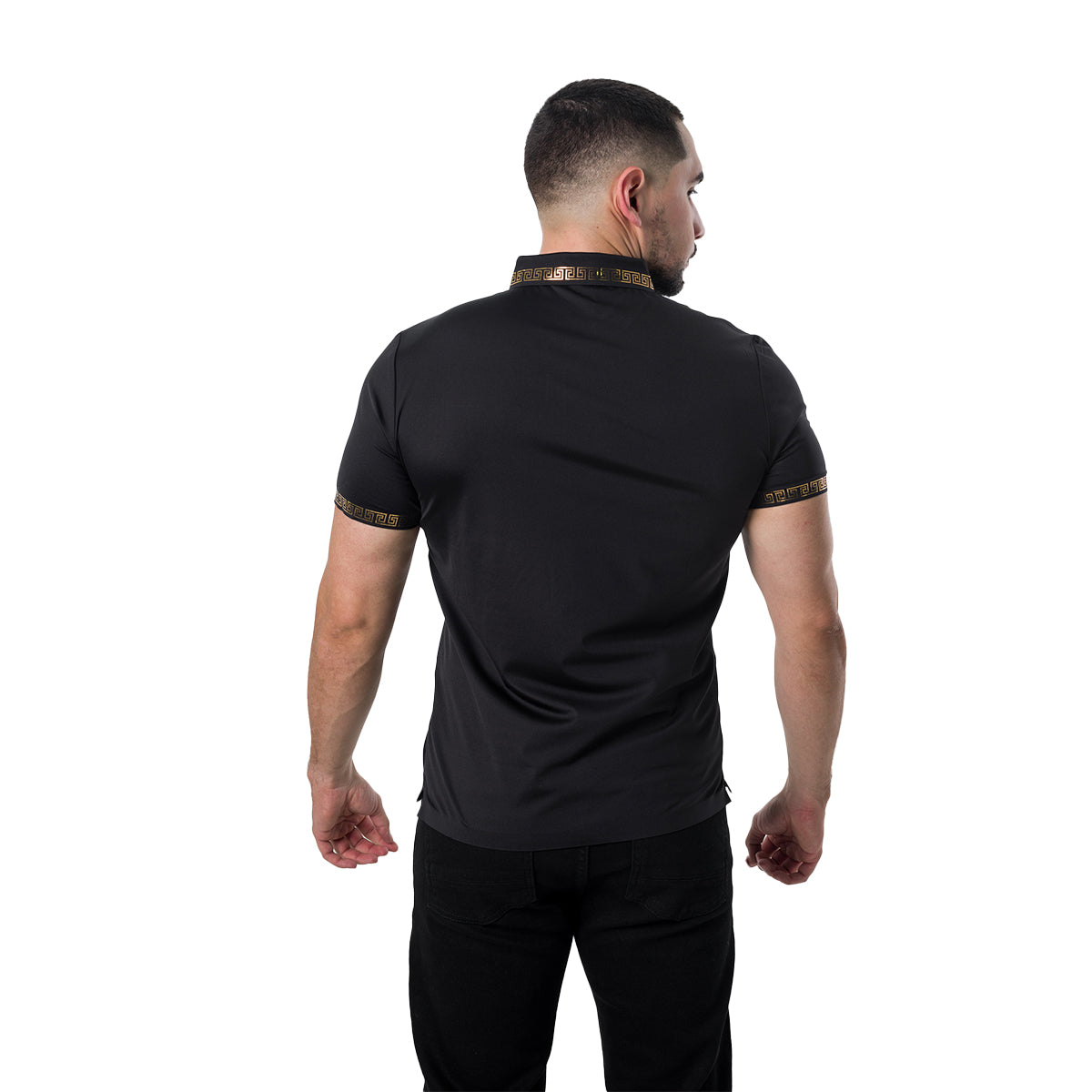 PLAYERA BAROCCO BLACK PS527BLACKGOLD