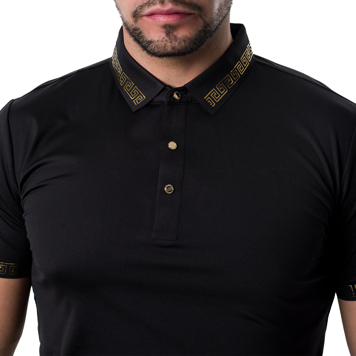 PLAYERA BAROCCO BLACK PS527BLACKGOLD