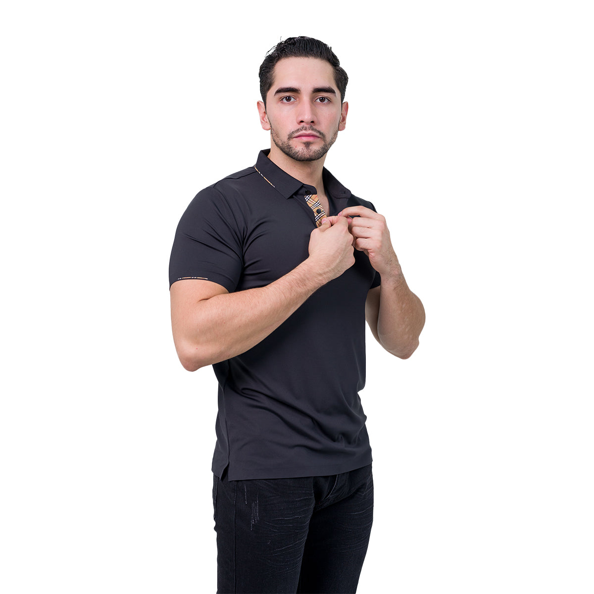 PLAYERA BAROCCO BLACK PS539BLACK