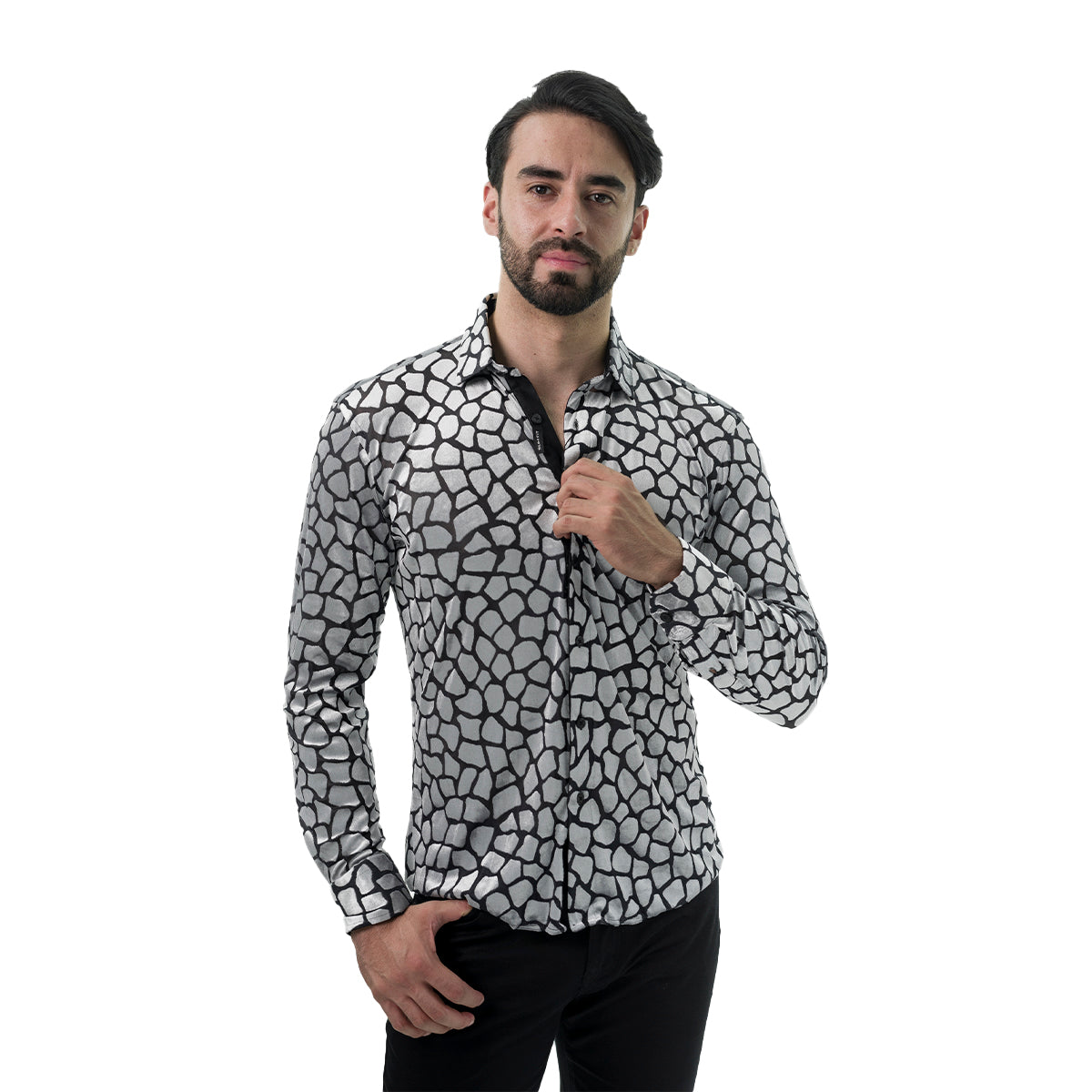 CAMISA MANGA LARGA BARABAS 2VSL12BLACKSILVER