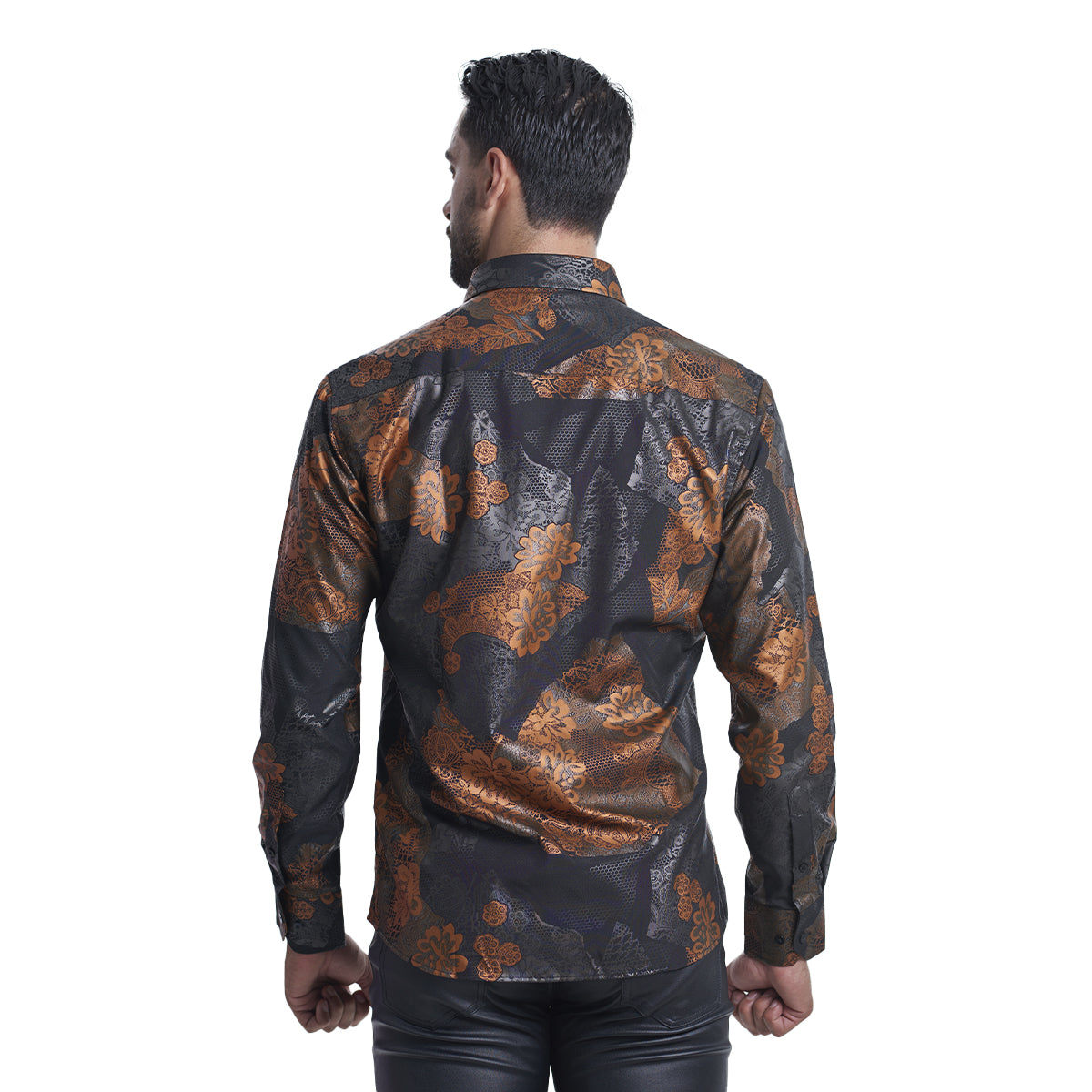 CAMISA BARABAS 2VS164BLACK/BROWN 100% ORIGINAL