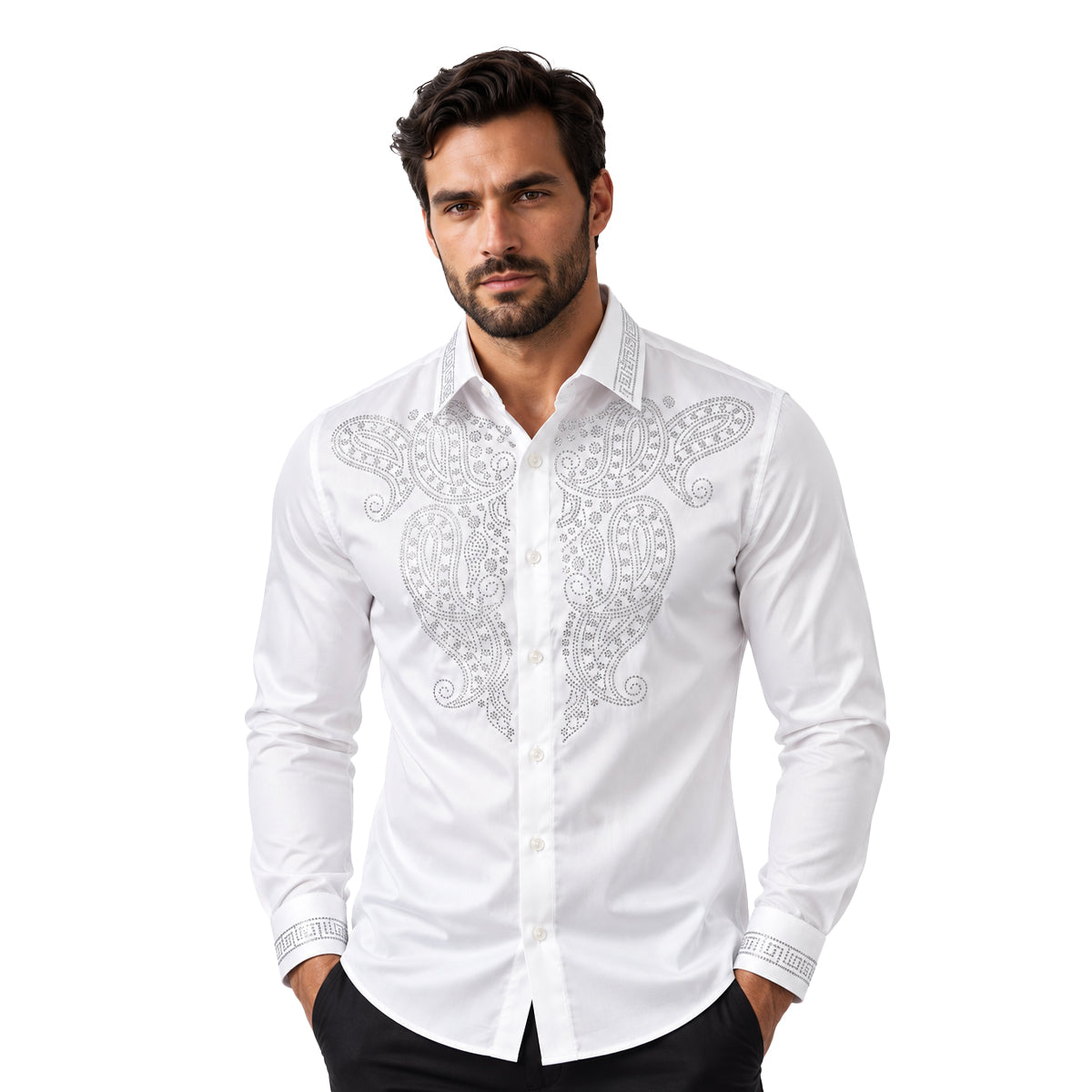 CAMISA PAVINI MANGA LARGA WHITE PVLS300WHITE