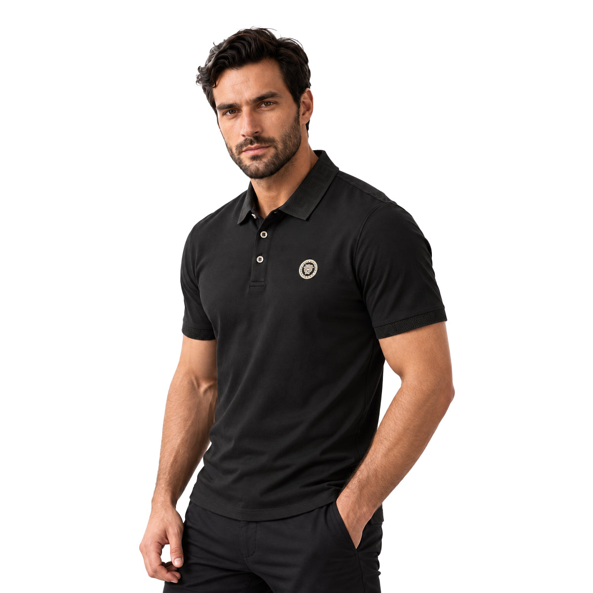 PLAYERA PAVINI BLACK P26206BLACK
