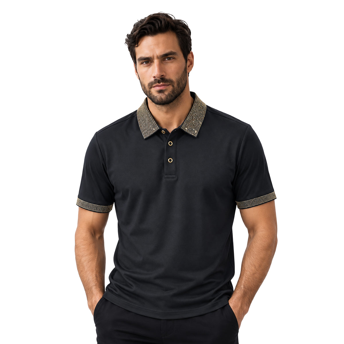 PLAYERA PAVINI BLACK P26035BLACK