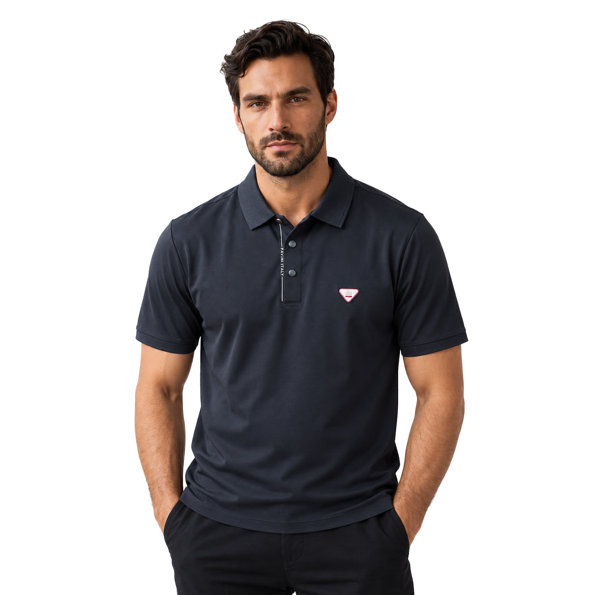 PLAYERA PAVINI BLACK P26057BLACK