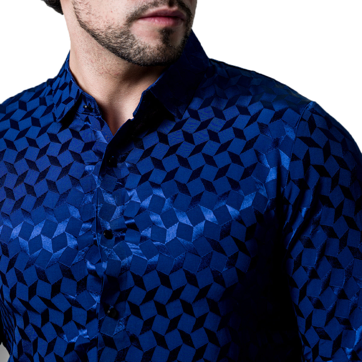 CAMISA MANGA LARGA BAROCCO NAVY B406NAVY