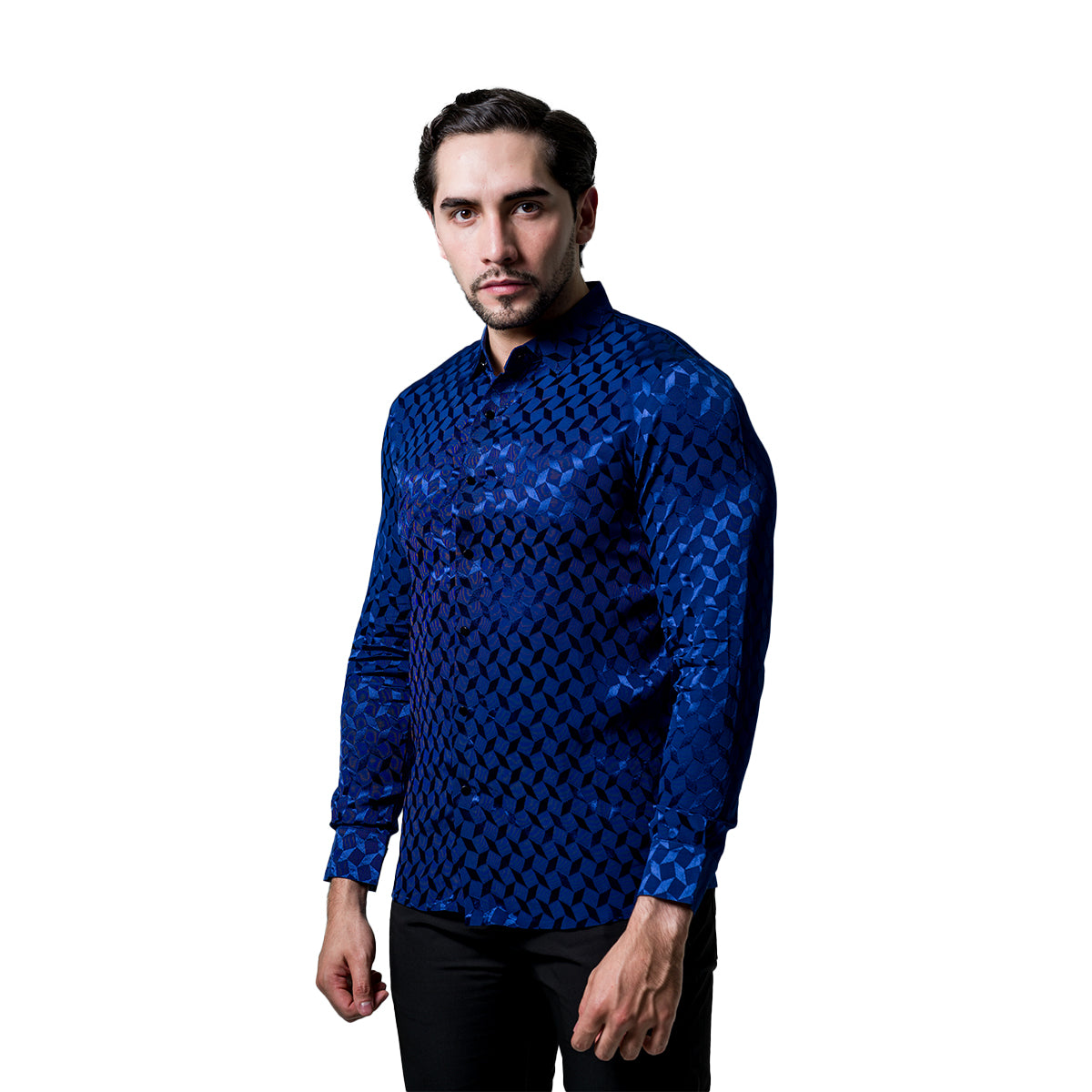 CAMISA MANGA LARGA BAROCCO NAVY B406NAVY