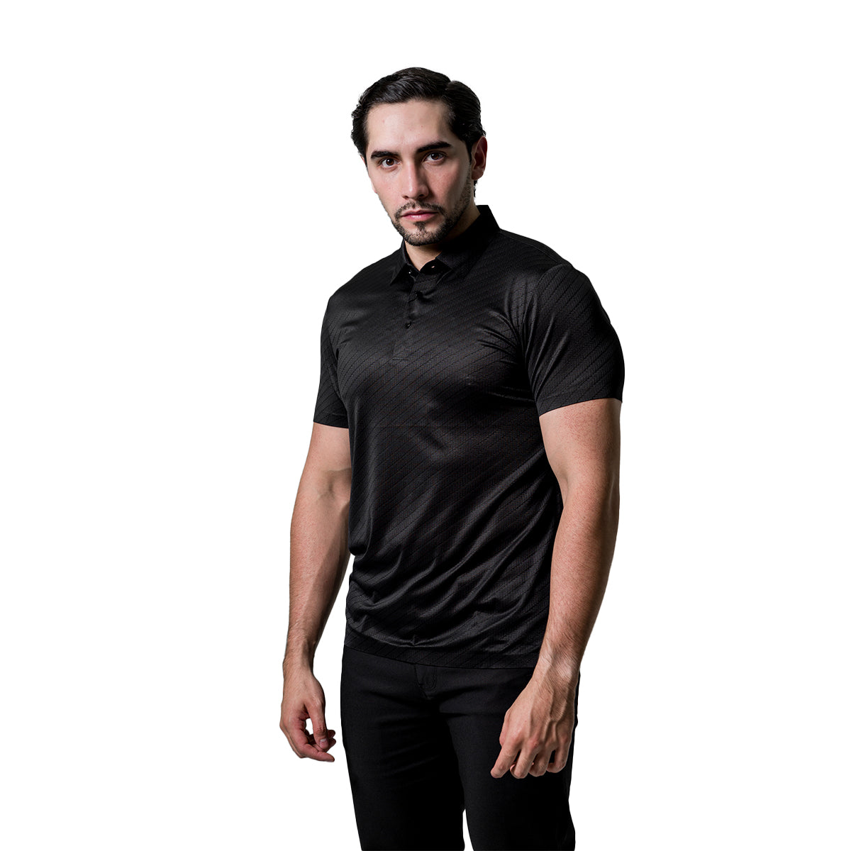 PLAYERA BAROCCO BLACK PS708BLACK