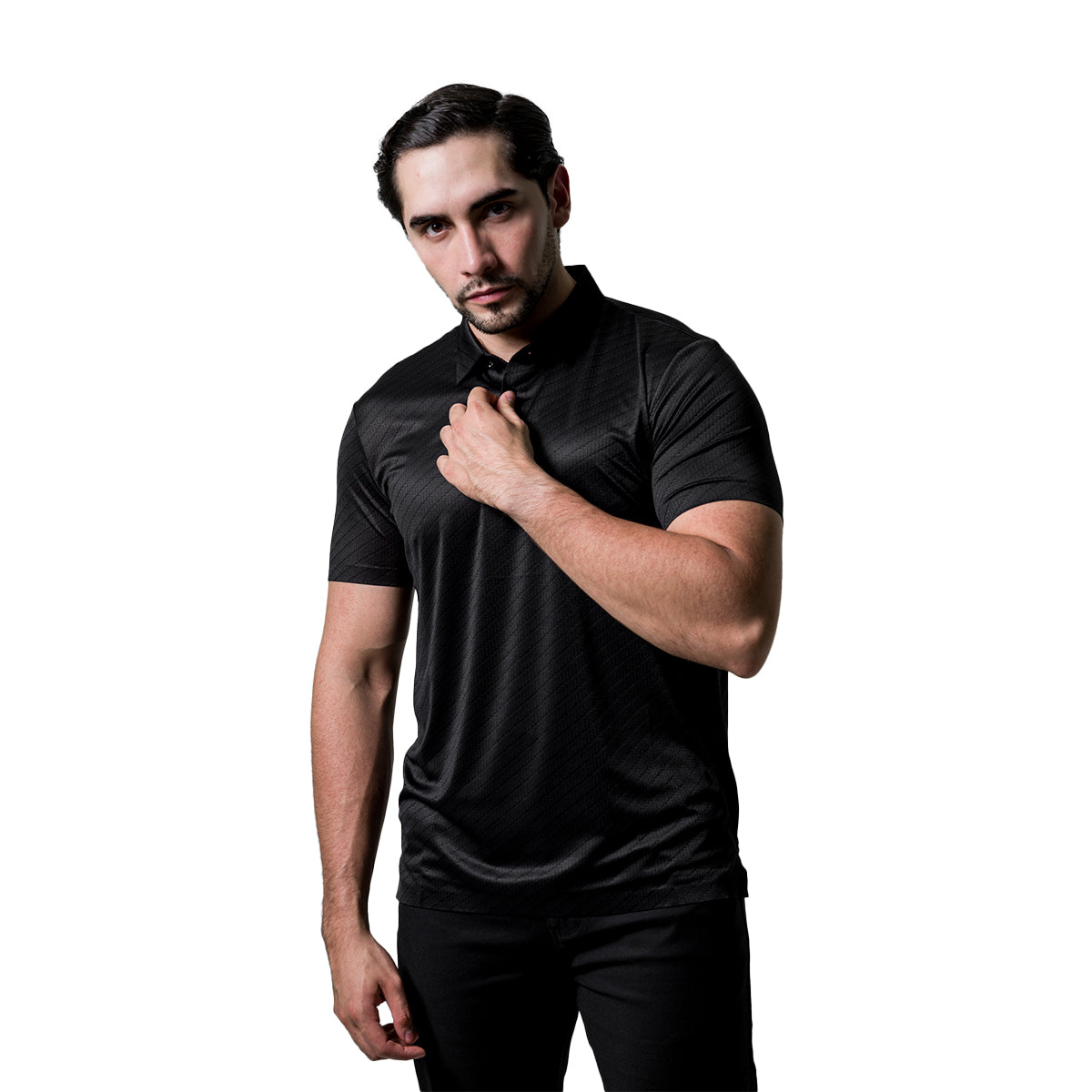 PLAYERA BAROCCO BLACK PS708BLACK