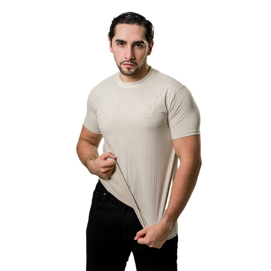 PLAYERA PLATINI BEIGE STT10695BEIGE