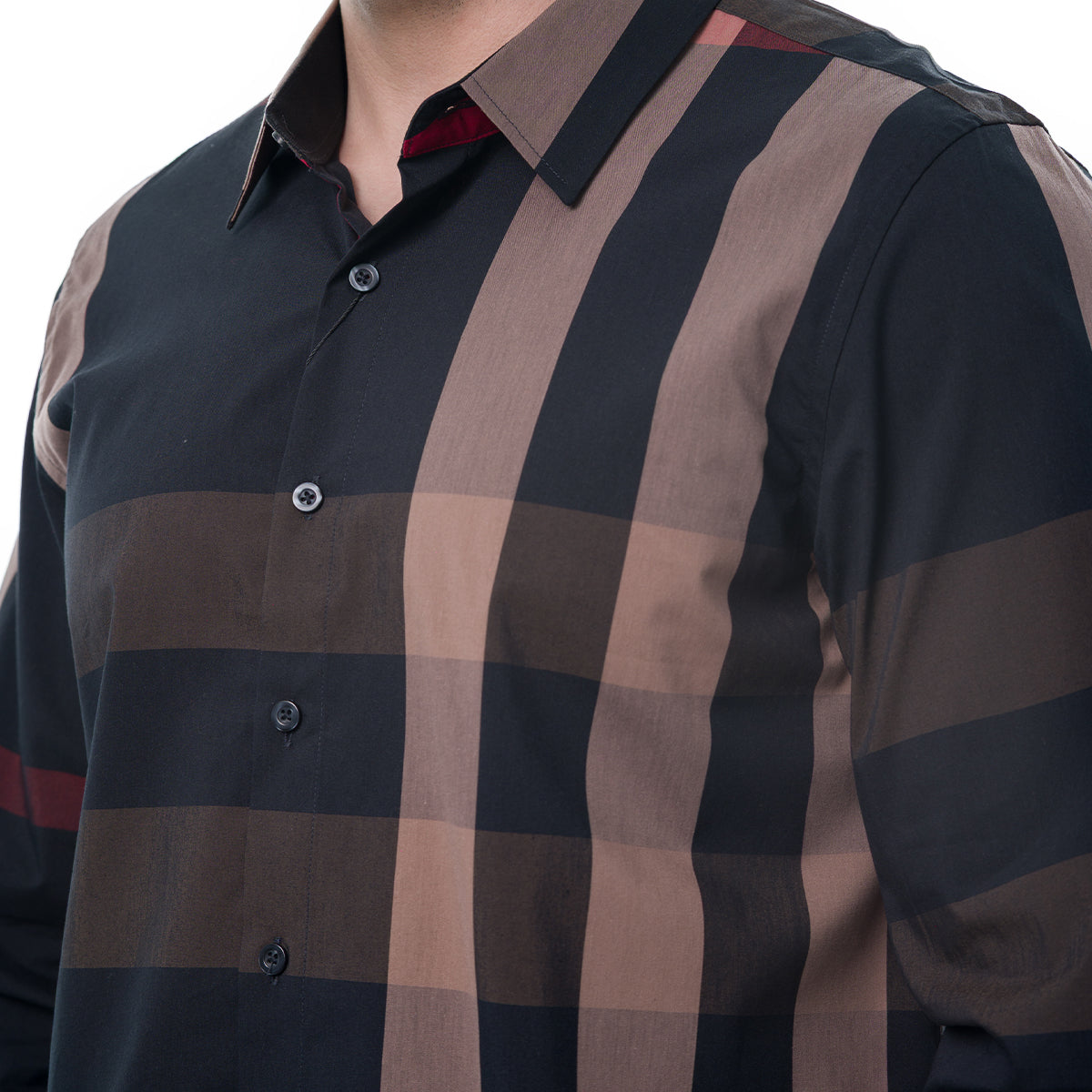 CAMISA MANGA LARGA CHARCOAL CLAVI CJLS103CHARCOAL