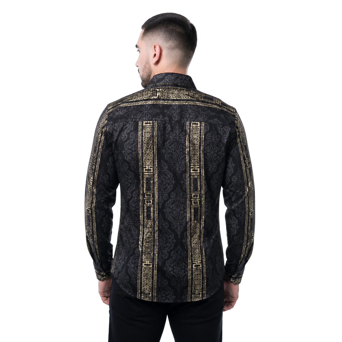 CAMISA MANGA LARGA PAVINI BLACK GOLD PVLS12910GOLDBLACK