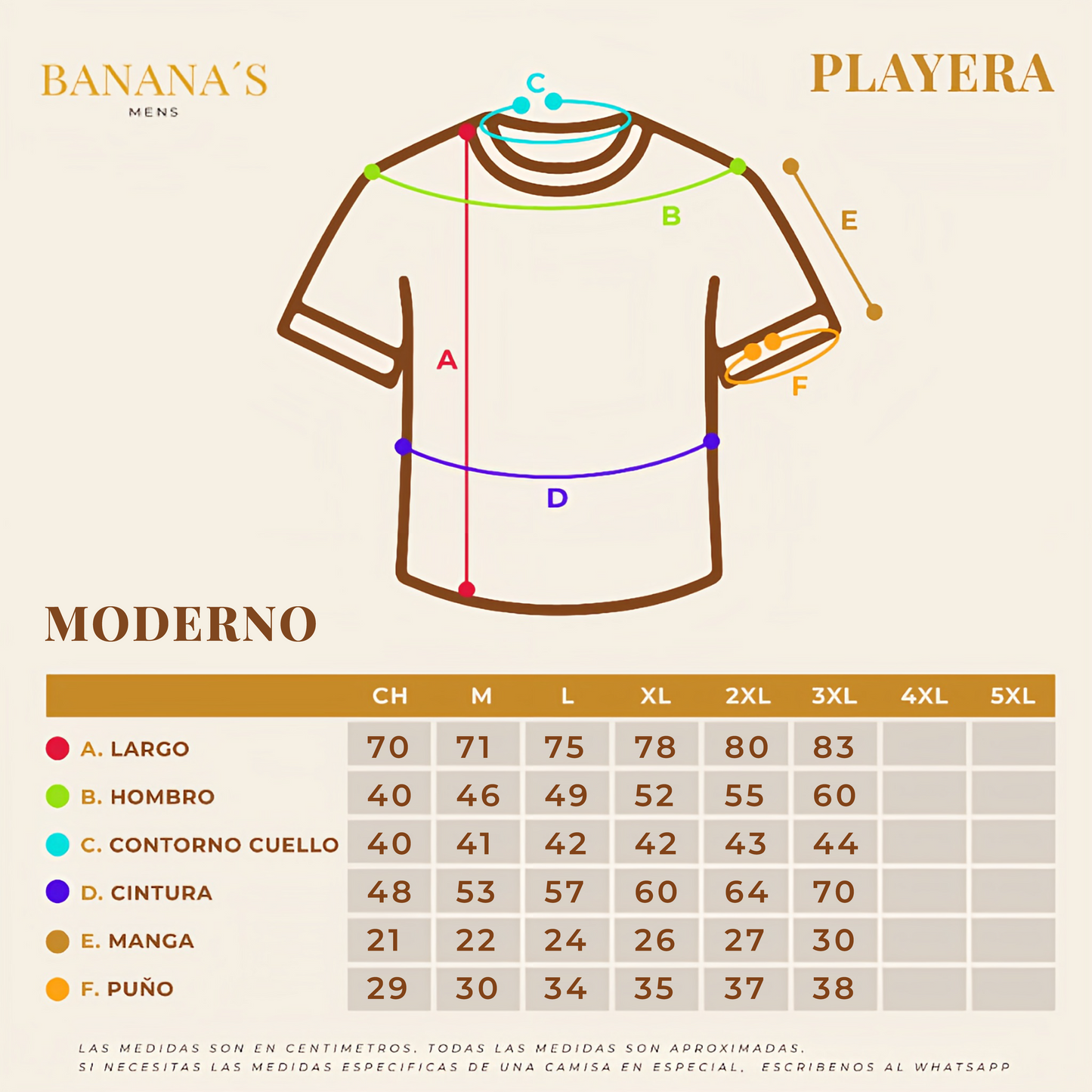PLAYERA MODERNO LIGHT COFFEE MJP1052LIGHTCOFFEE