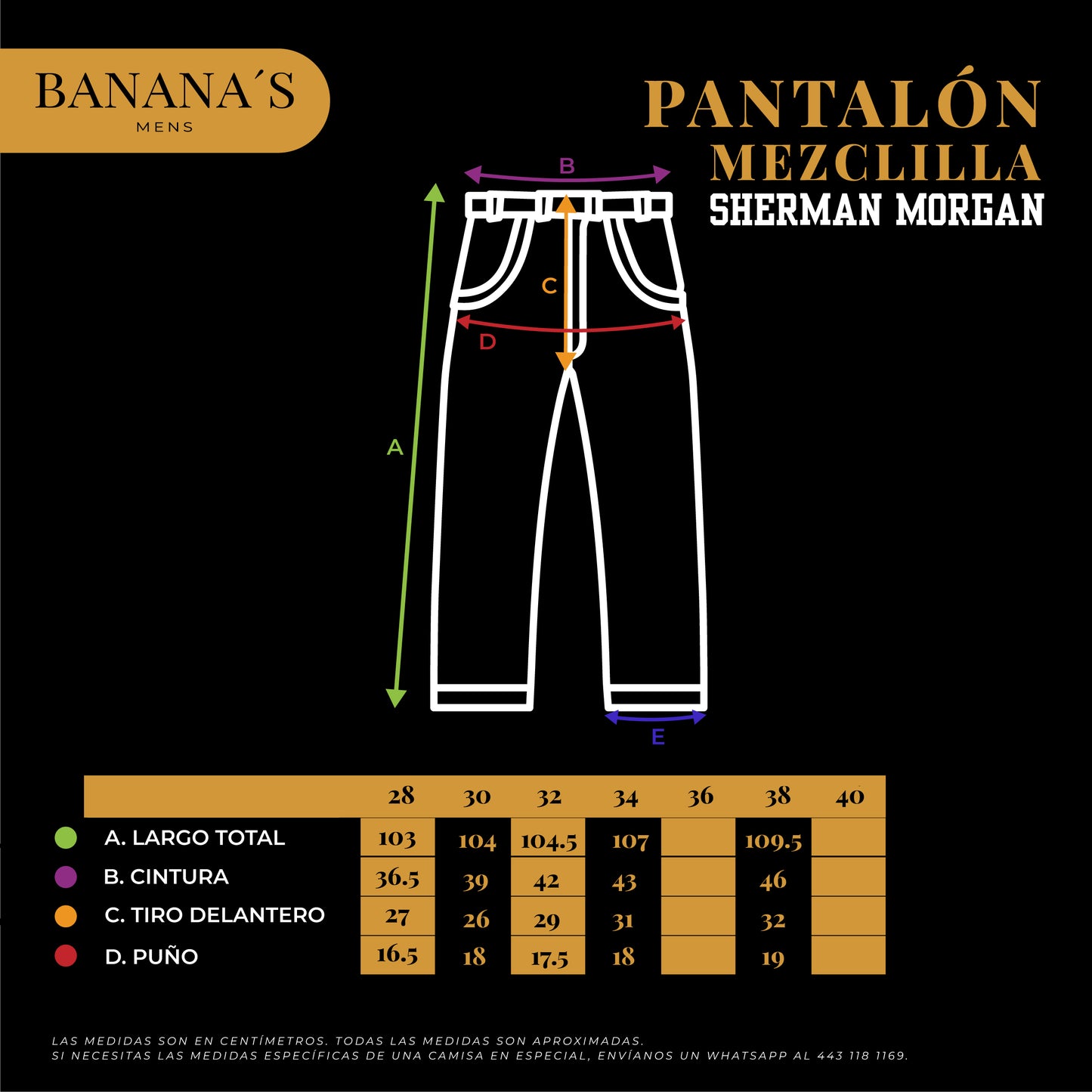 PANTALÓN SHERMAN MORGAN 608BLACK