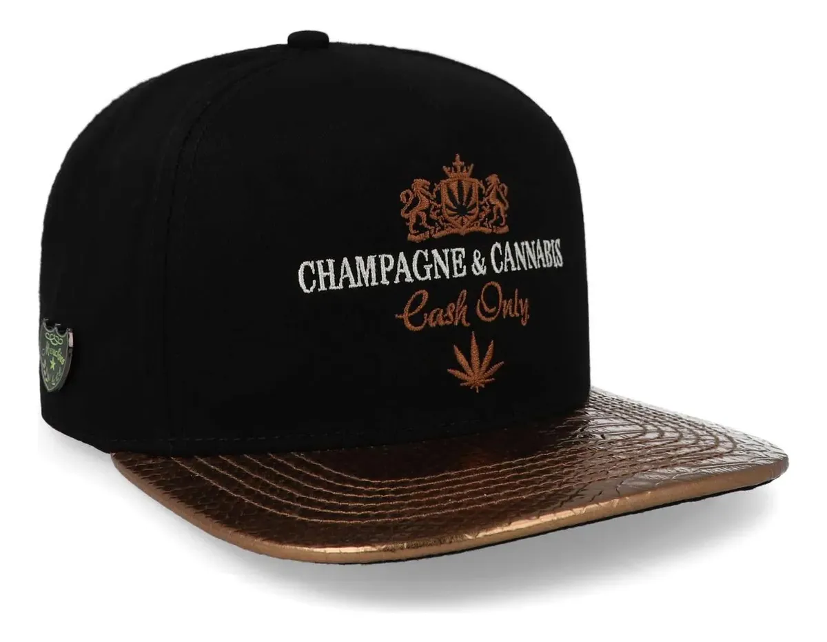 GORRA CASH ONLY CHAMPAGNE CANNABIS SNAP