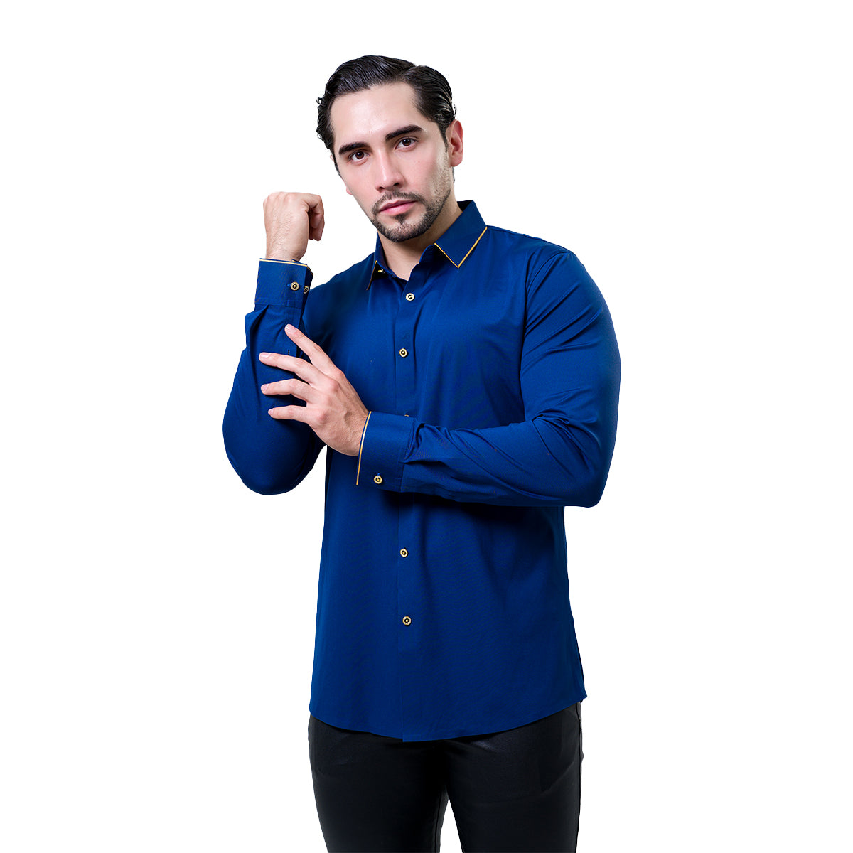 CAMISA MANGA LARGA BAROCCO B319BLUEGOLD