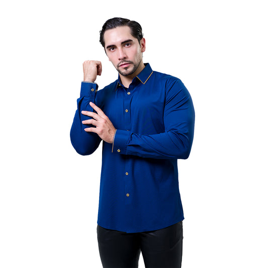CAMISA MANGA LARGA BAROCCO B319BLUEGOLD