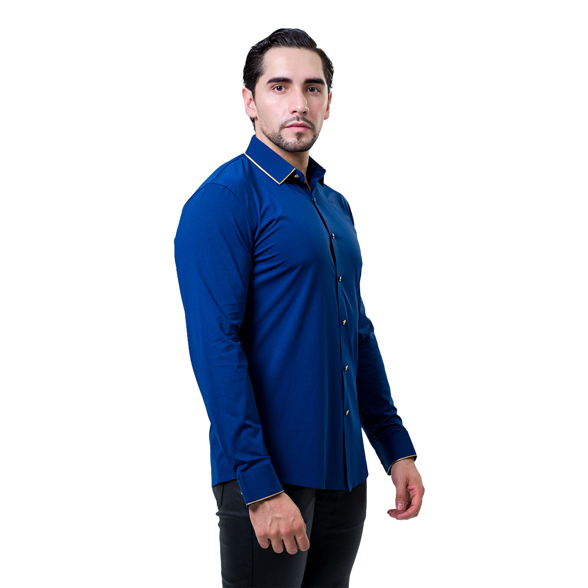 CAMISA MANGA LARGA BAROCCO B319BLUEGOLD
