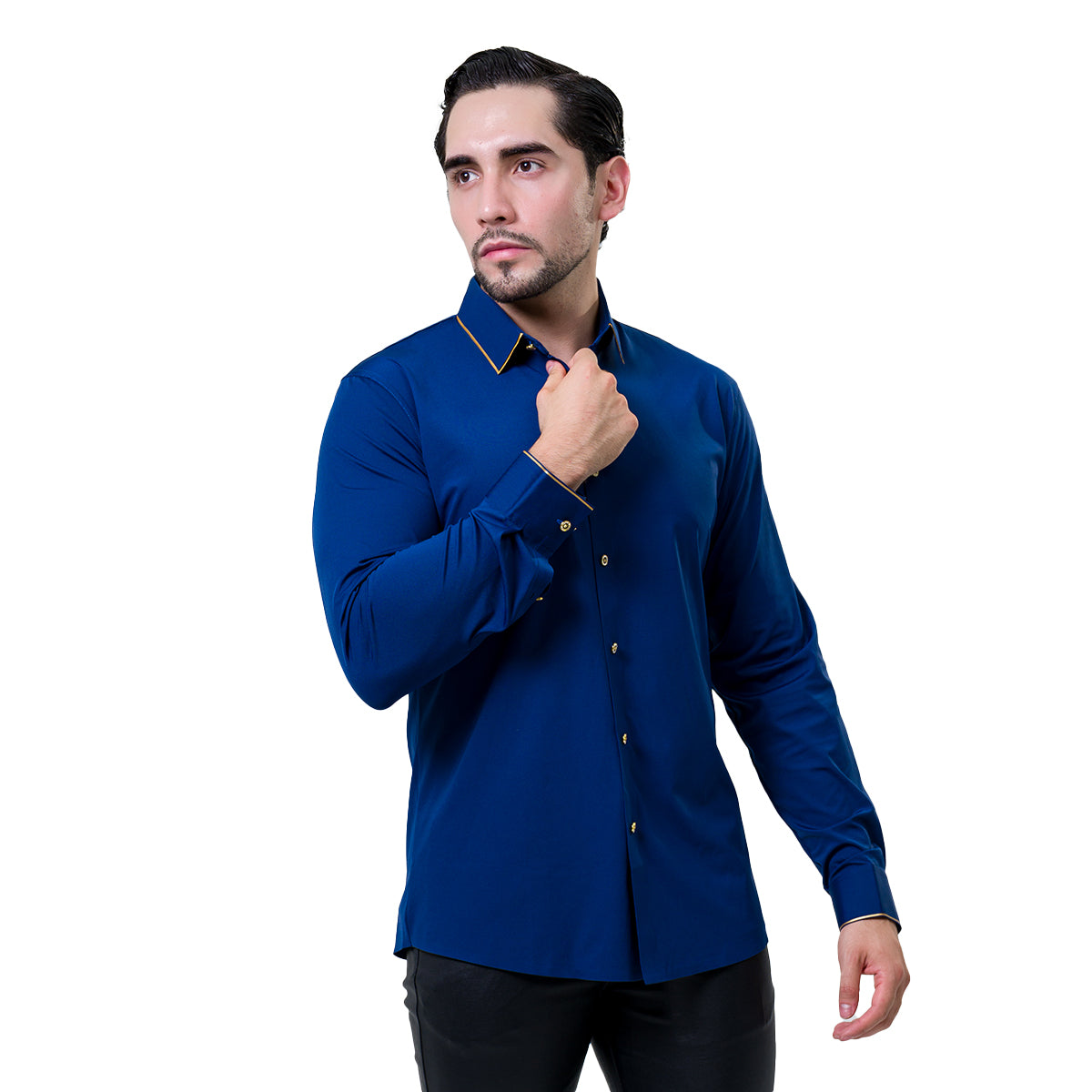 CAMISA MANGA LARGA BAROCCO B319BLUEGOLD
