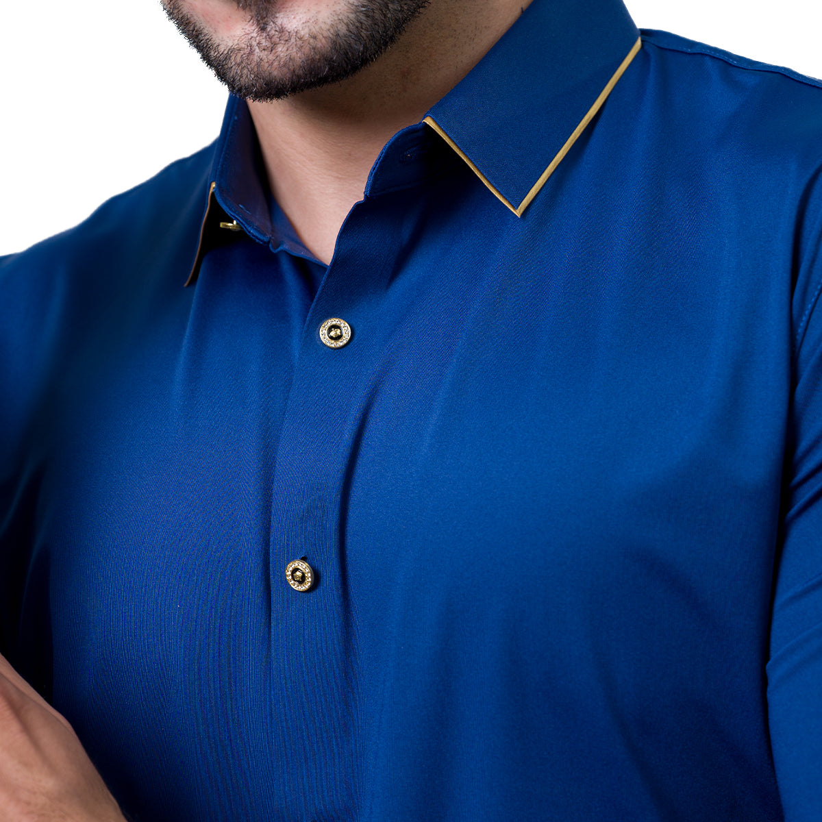 CAMISA MANGA LARGA BAROCCO B319BLUEGOLD
