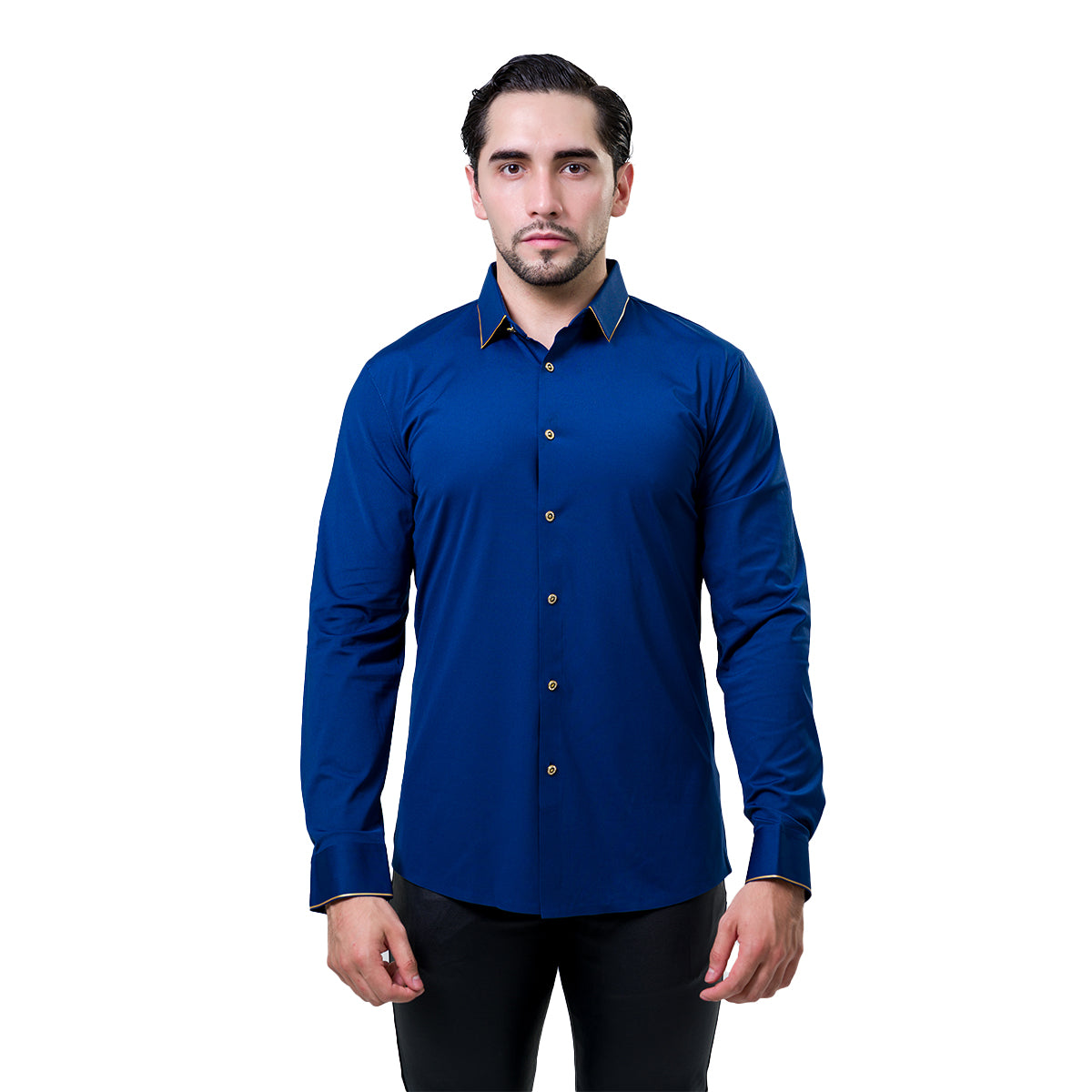 CAMISA MANGA LARGA BAROCCO B319BLUEGOLD