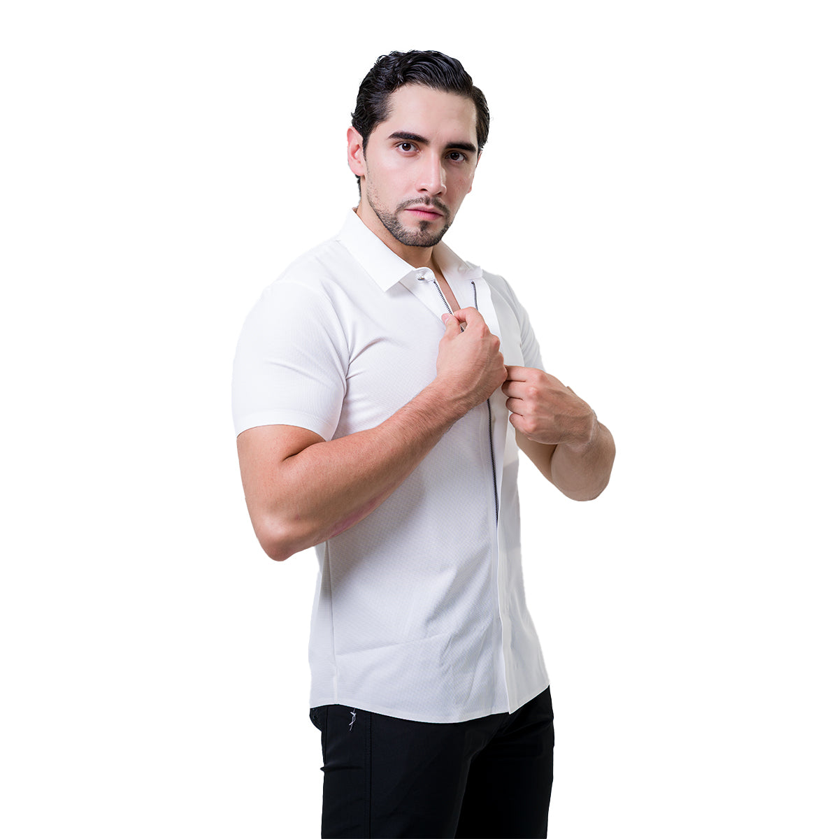 CAMISA MANGA CORTA BAROCCO WHITE PS801WHITE
