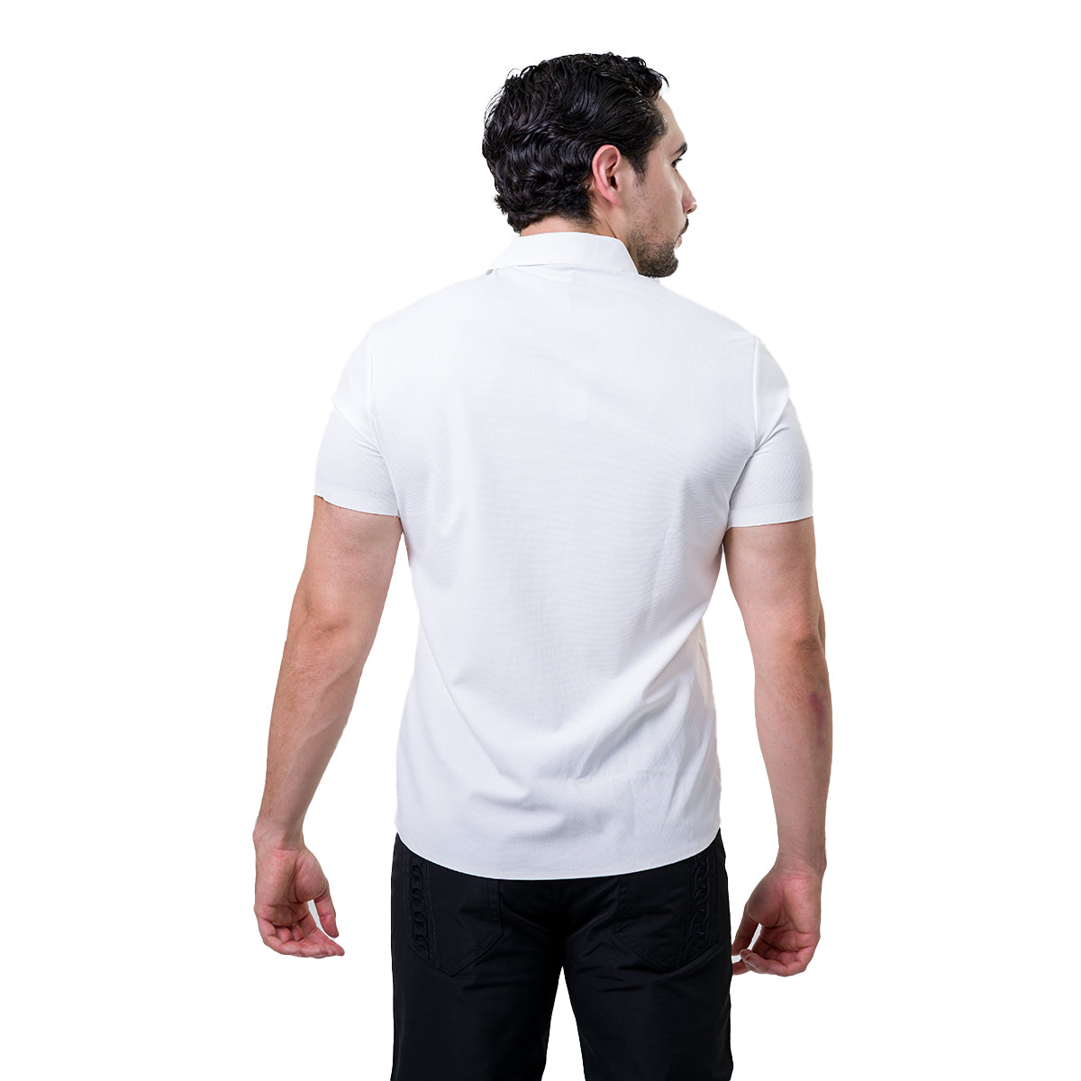 CAMISA MANGA CORTA BAROCCO WHITE PS801WHITE