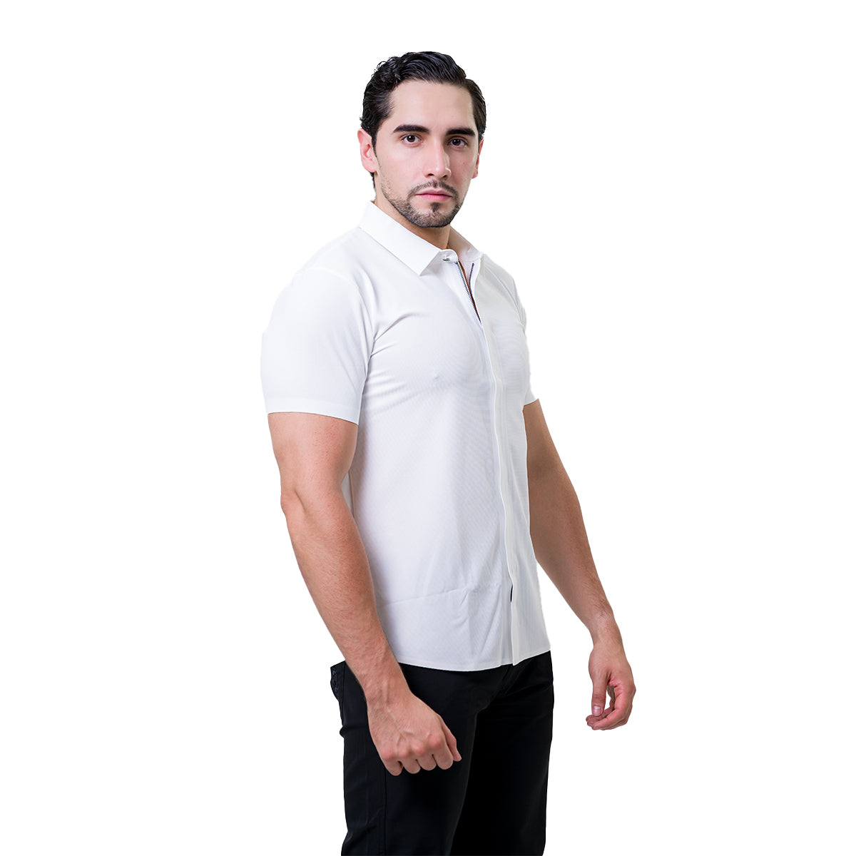 CAMISA MANGA CORTA BAROCCO WHITE PS801WHITE
