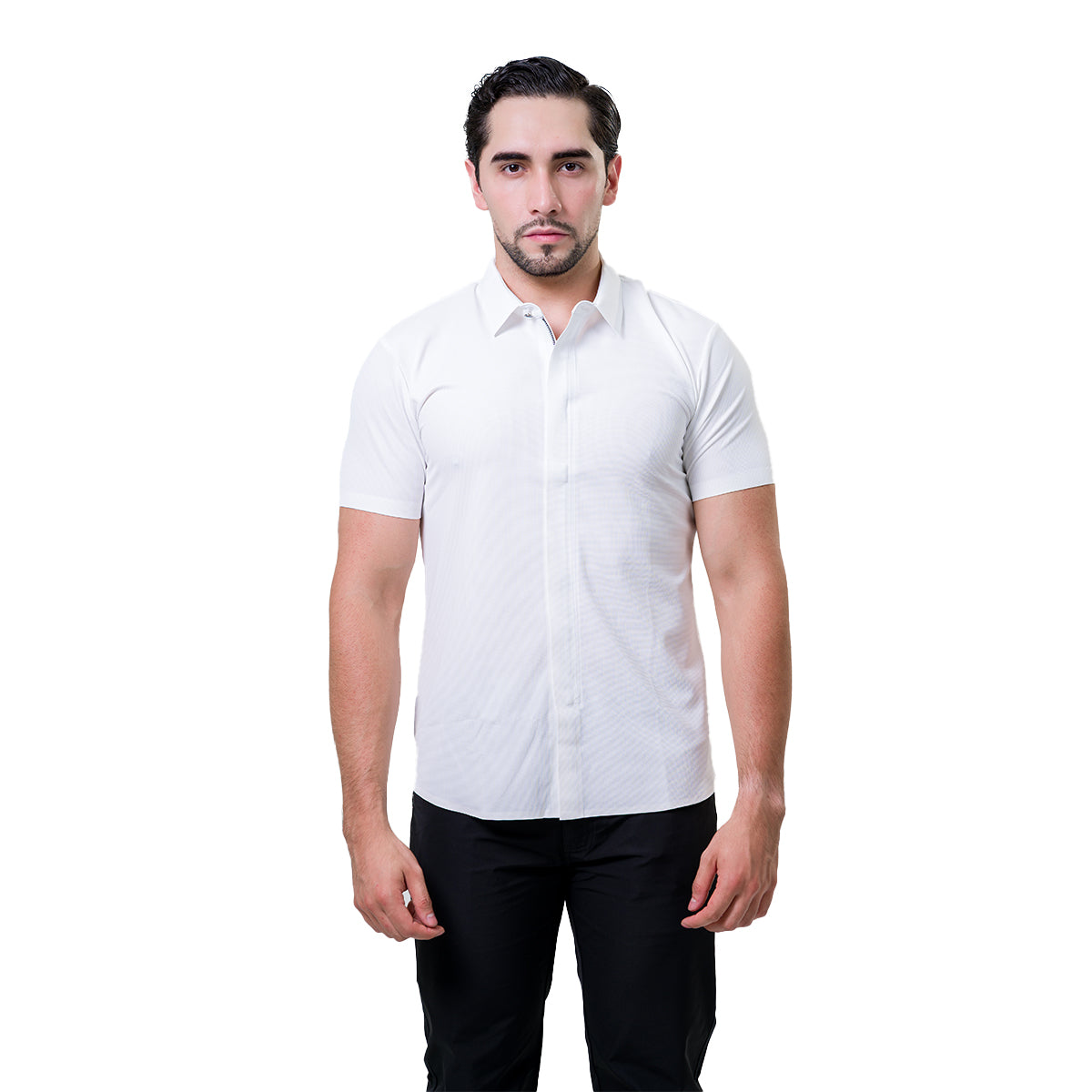 CAMISA MANGA CORTA BAROCCO WHITE PS801WHITE