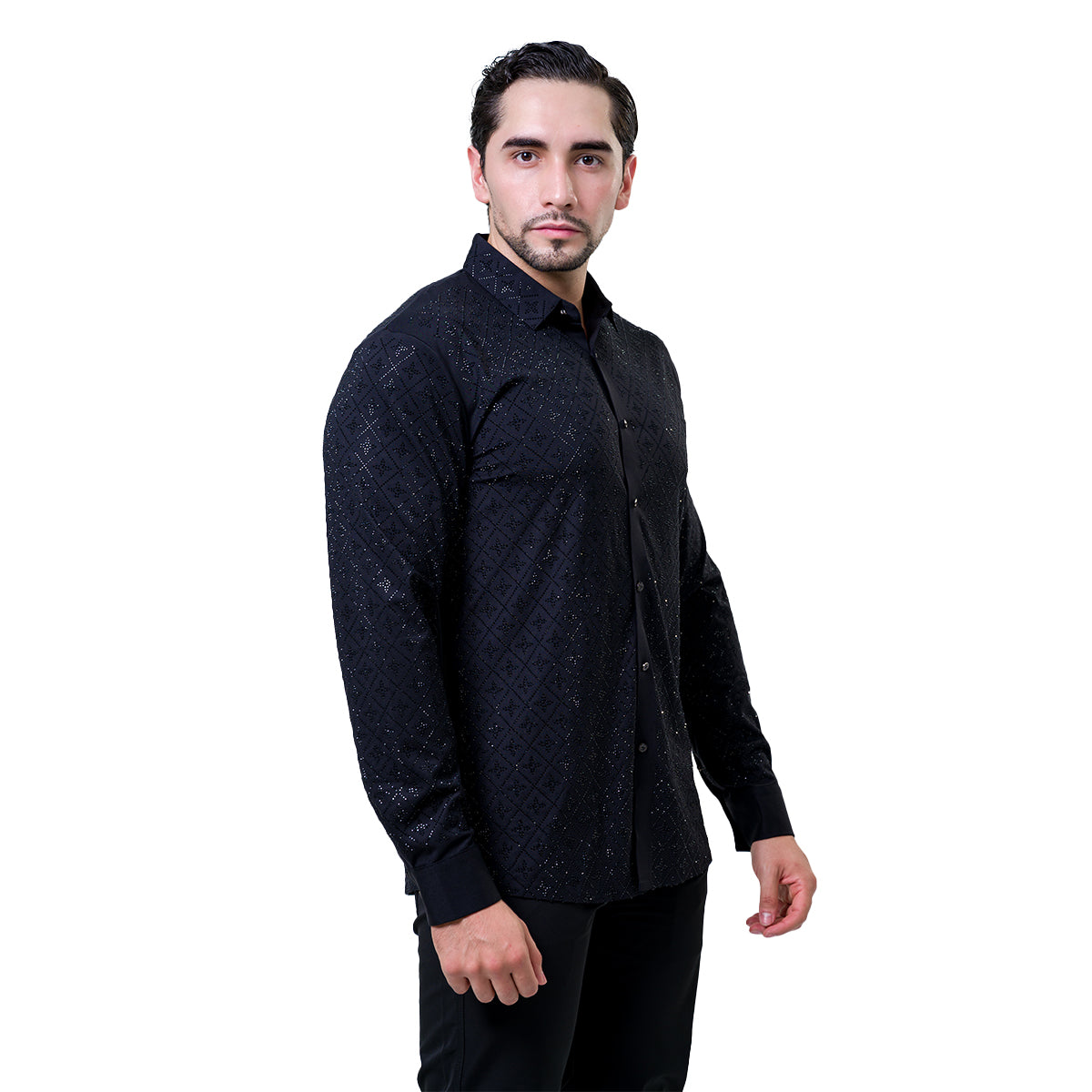 CAMISA MANGA LARGA BAROCCO B552BLACK