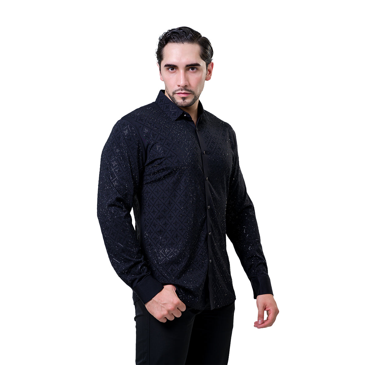 CAMISA MANGA LARGA BAROCCO B552BLACK