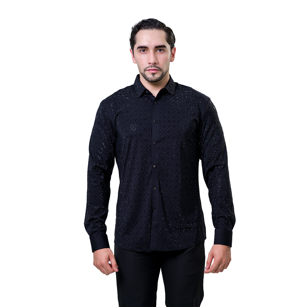 CAMISA MANGA LARGA BAROCCO B552BLACK