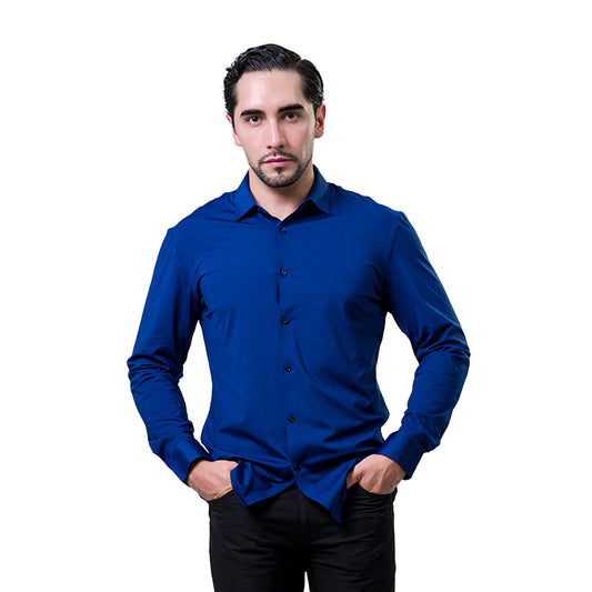 CAMISA MANGA LARGA BAROCCO B315BLUE