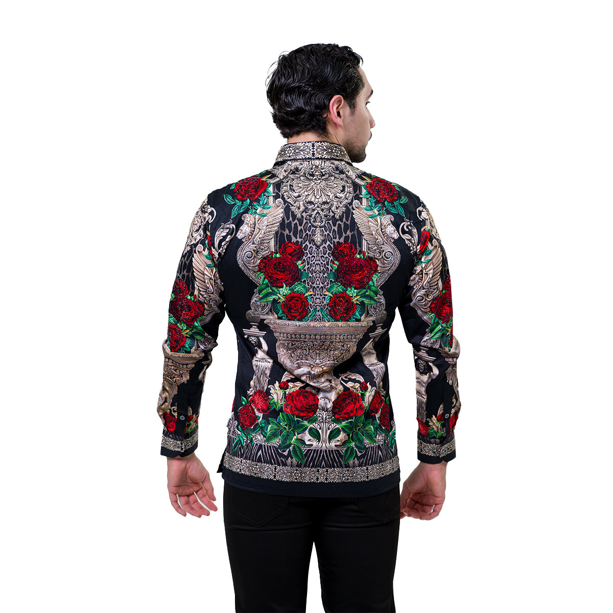 CAMISA MANGA LARGA BARABAS 3SPR418BLKSIL