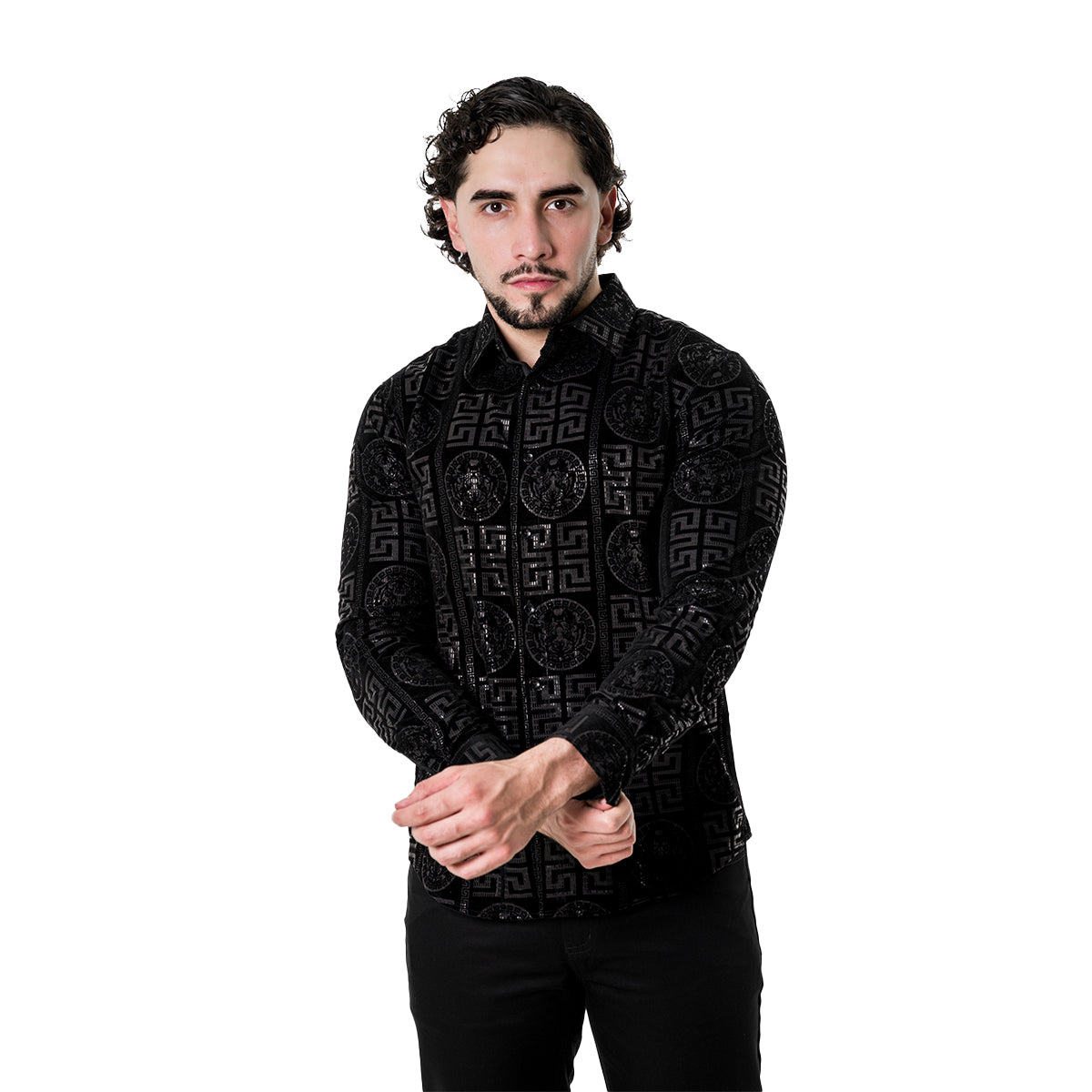 CAMISA PAVINI MANGA LARGA PVLS18109BLACK