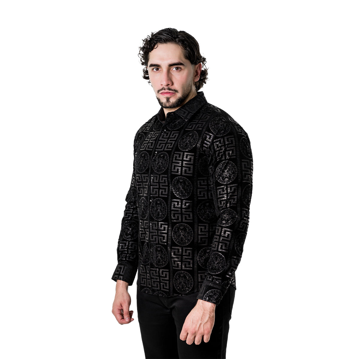 CAMISA PAVINI MANGA LARGA PVLS18109BLACK
